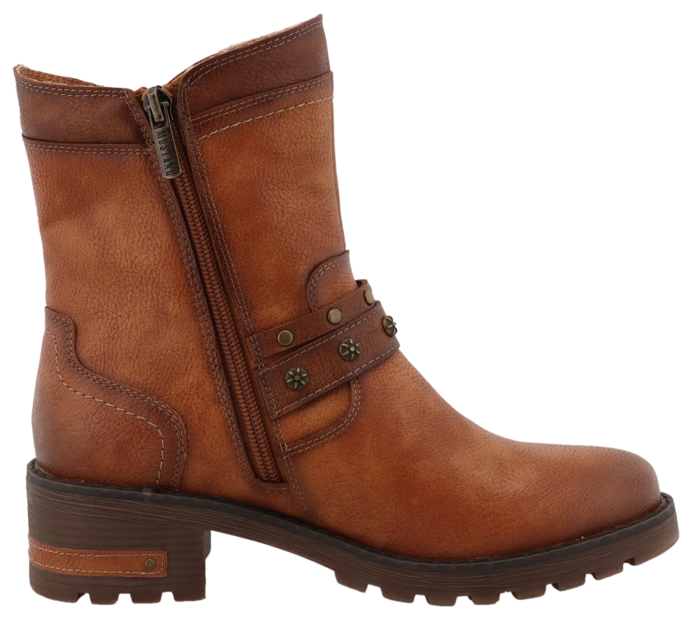 Mustang Shoes Bottes d'hiver »Haukea«  bottes biker avec talon bloc et membrane TEX