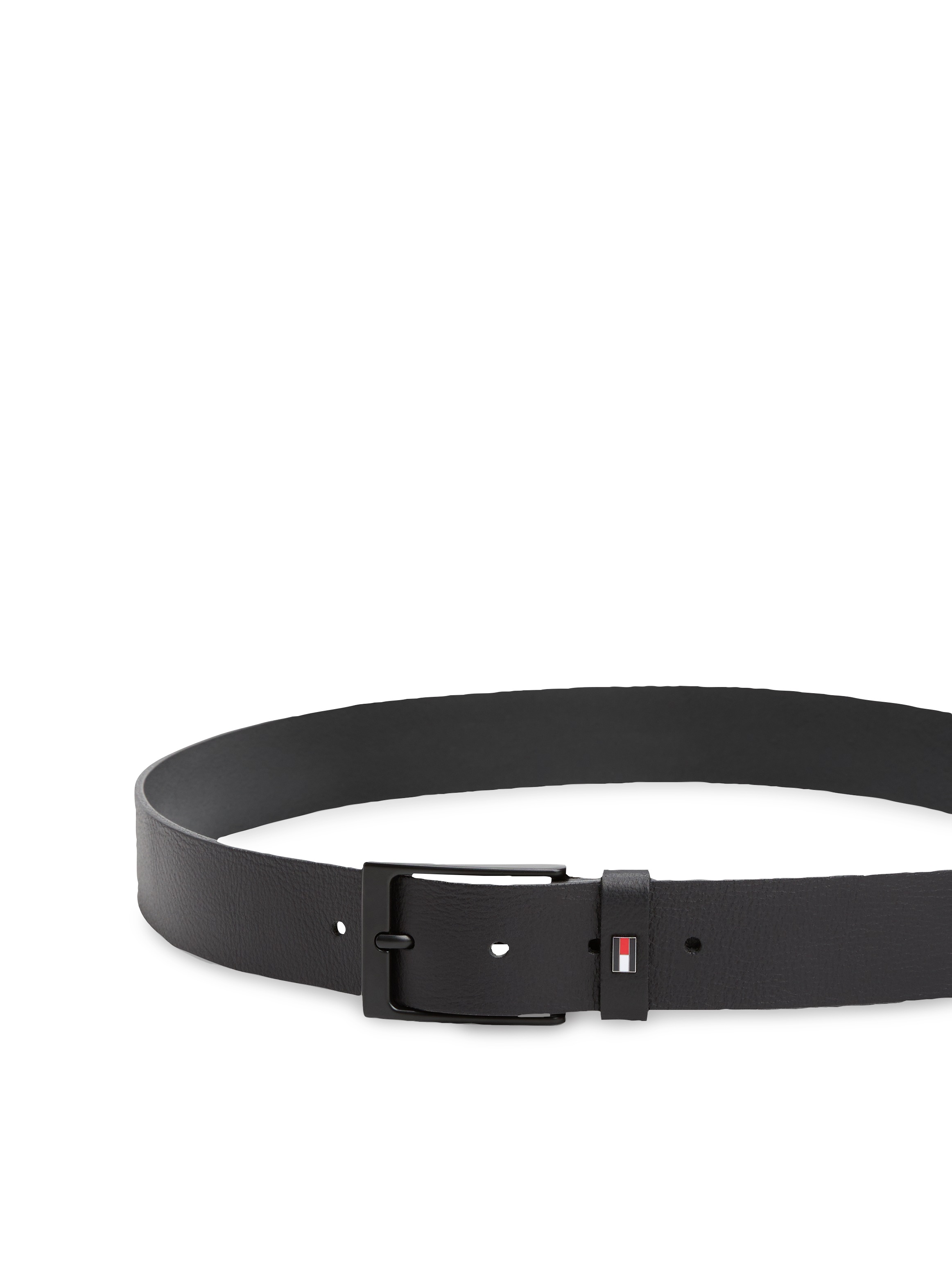 Tommy Hilfiger Ledergürtel »LAYTON 3.5«, Metallpatch, Einfachdornschliesse