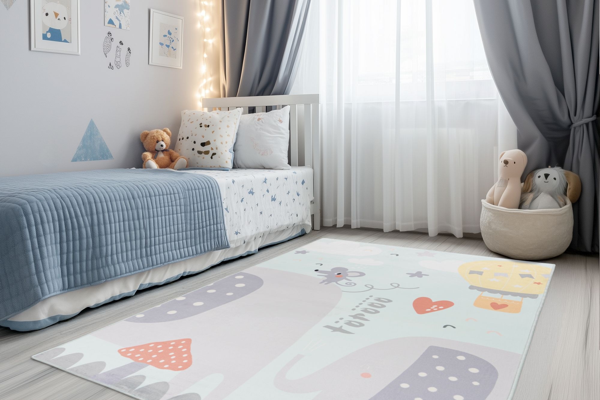 Image of Obsession Kinderteppich "Magic Kids ML 105" rechteckig 8 mm Höhe niedliches Elefanten Motiv, waschbar, Kinderzimmer