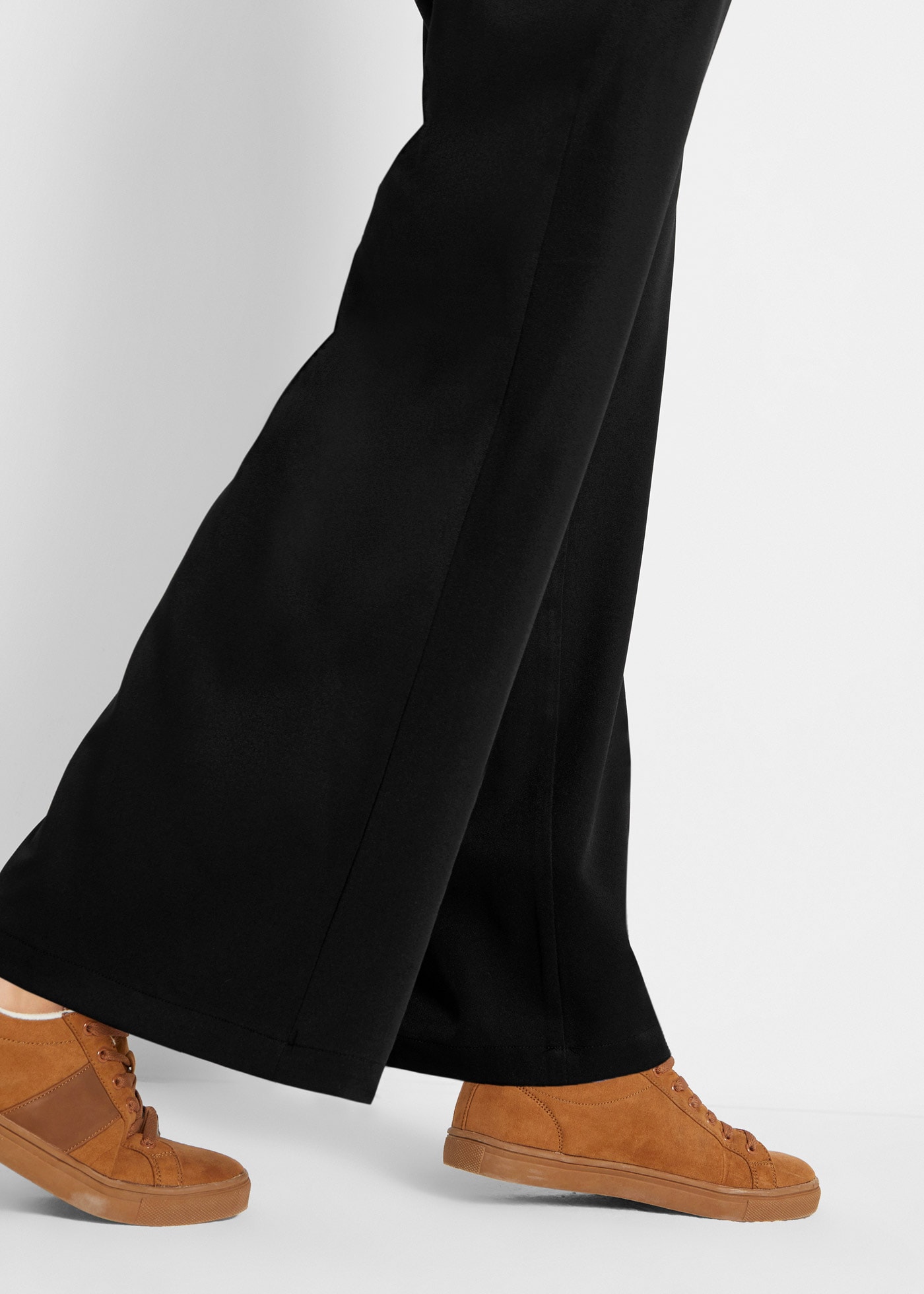 bonprix Marlene-Hose  mit weitem Bein, Bügelfalte und bequemem Bund