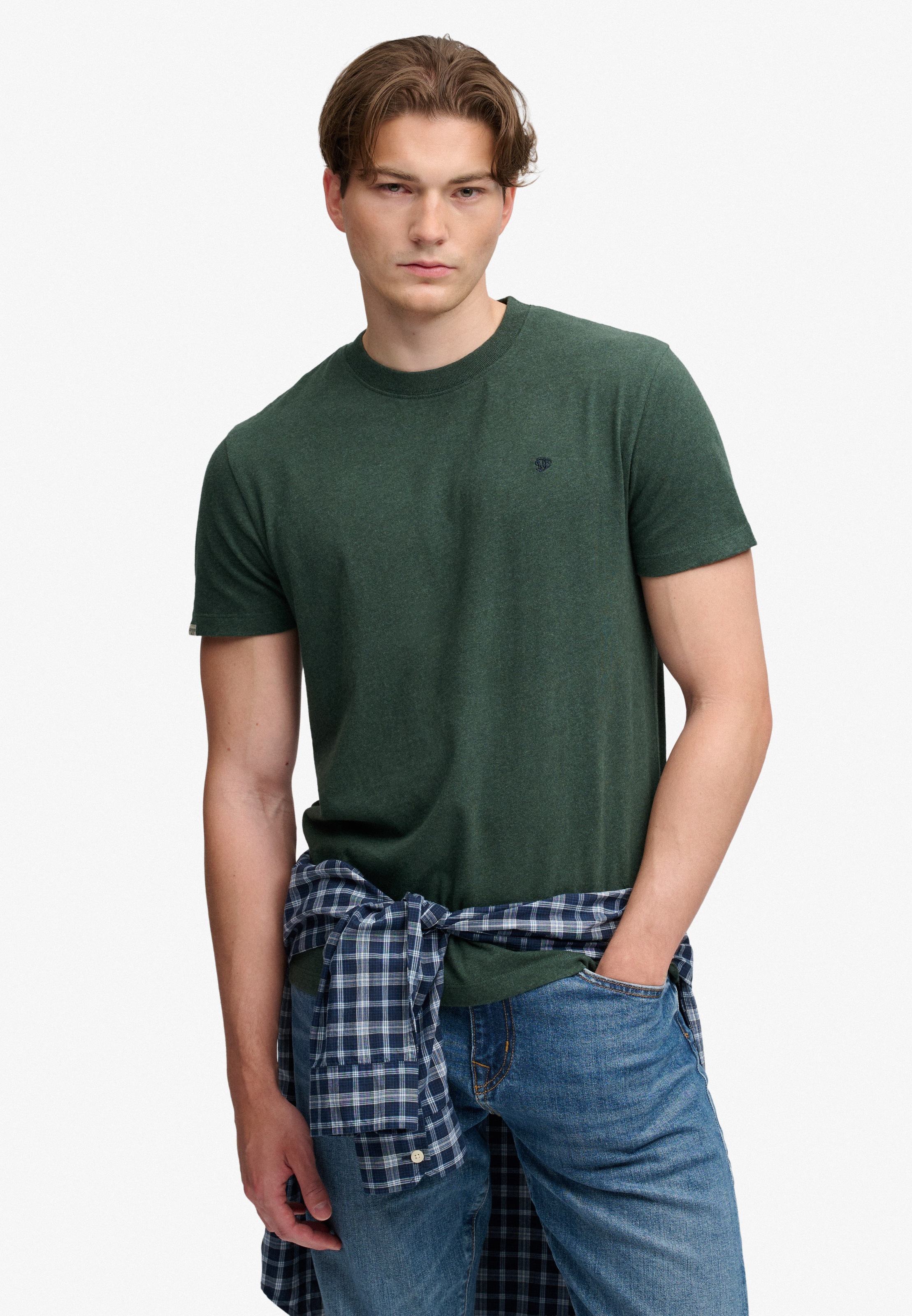 Image of Superdry Rundhalsshirt "ESSENTIAL SDCO LOGO EMB TEE" Baumwolle, regular fit