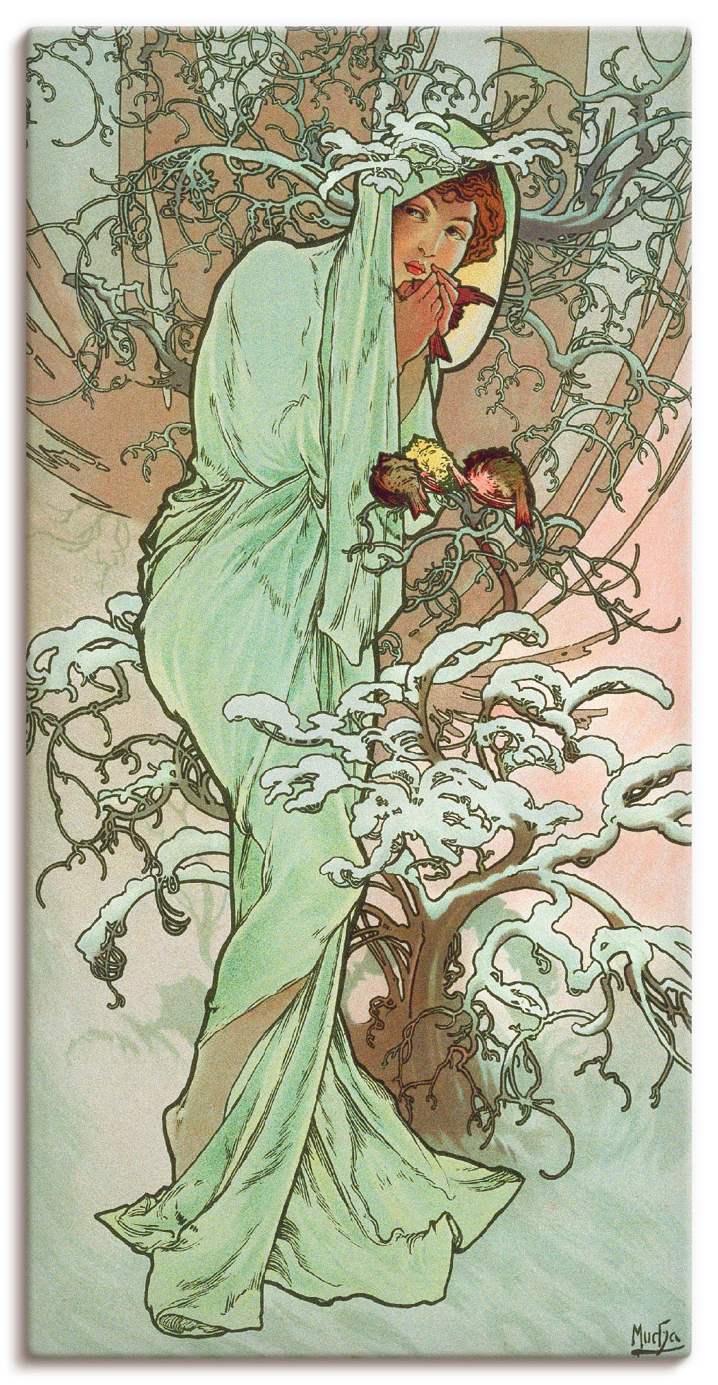 Artland Leinwandbild »Hiver (Winter), 1896«, Frau, (1 St.), auf Keilrahmen gespannt