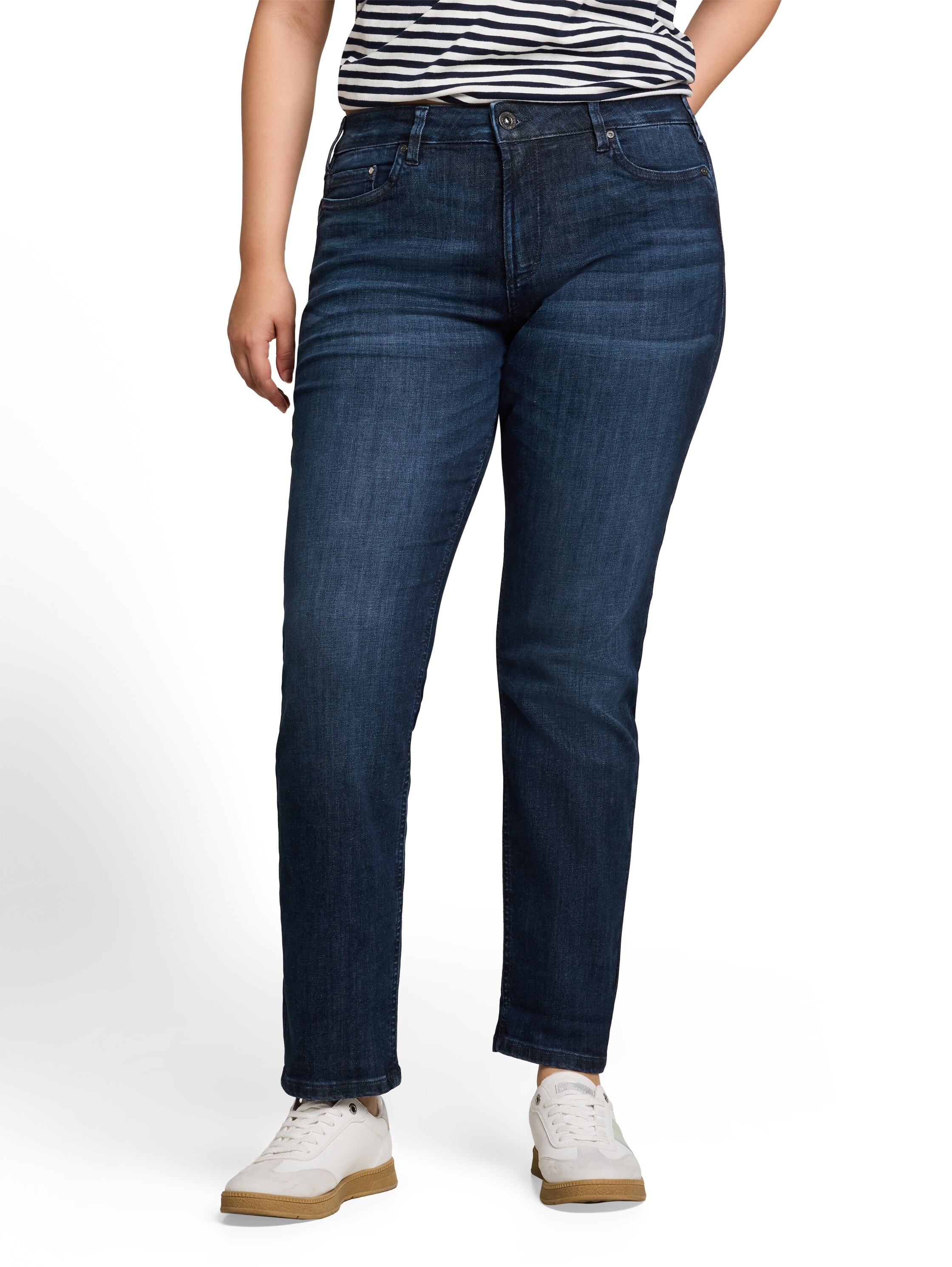Image of TOM TAILOR PLUS 5-Pocket-Jeans mit Leo-Print auf der Innenseite / Grosse Grössen