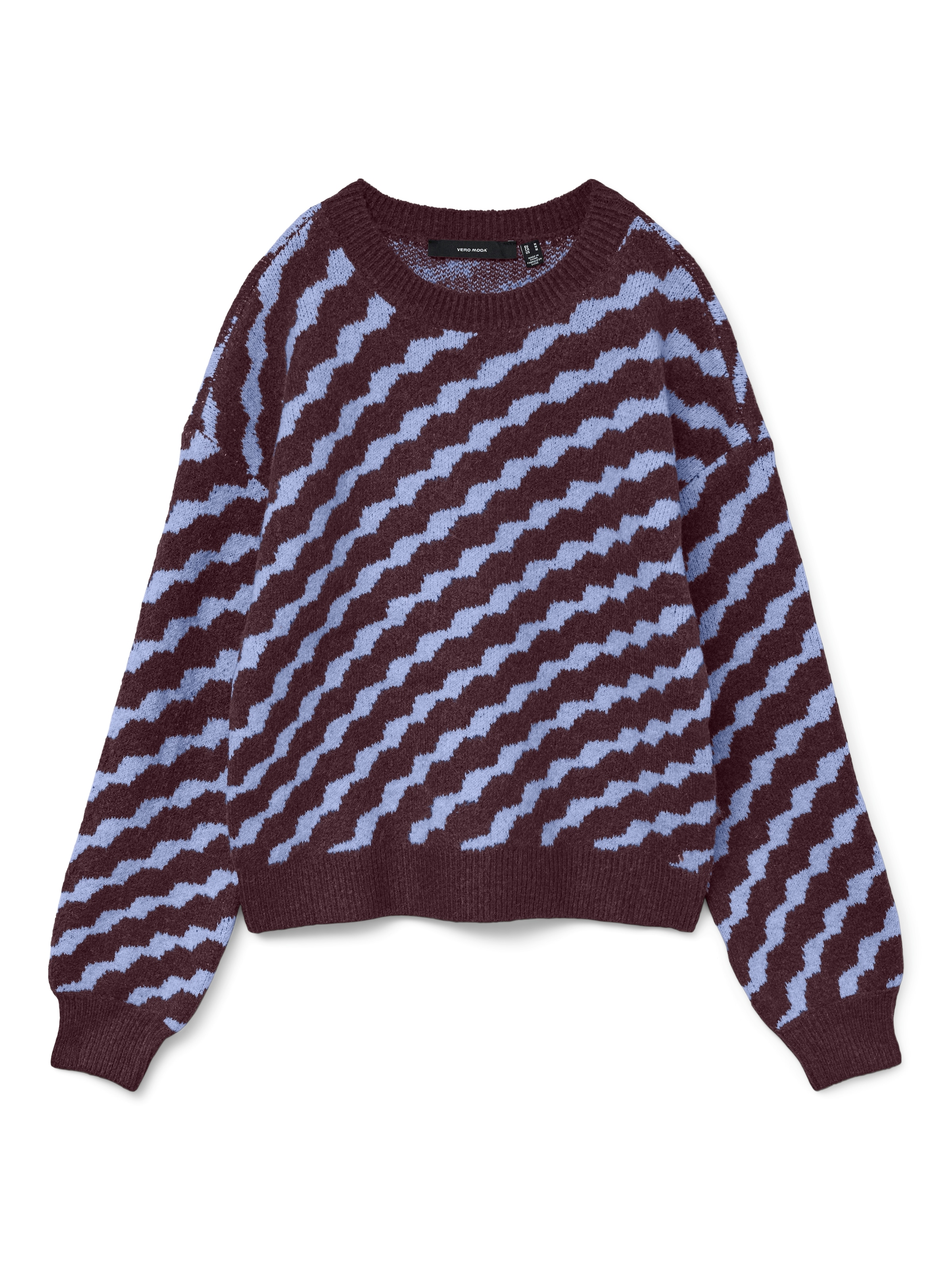Image of Vero Moda Rundhalspullover "VMLARA LS O-NECK PULLOVER GA BOO REP" Materialmix, Stretch, regular fit