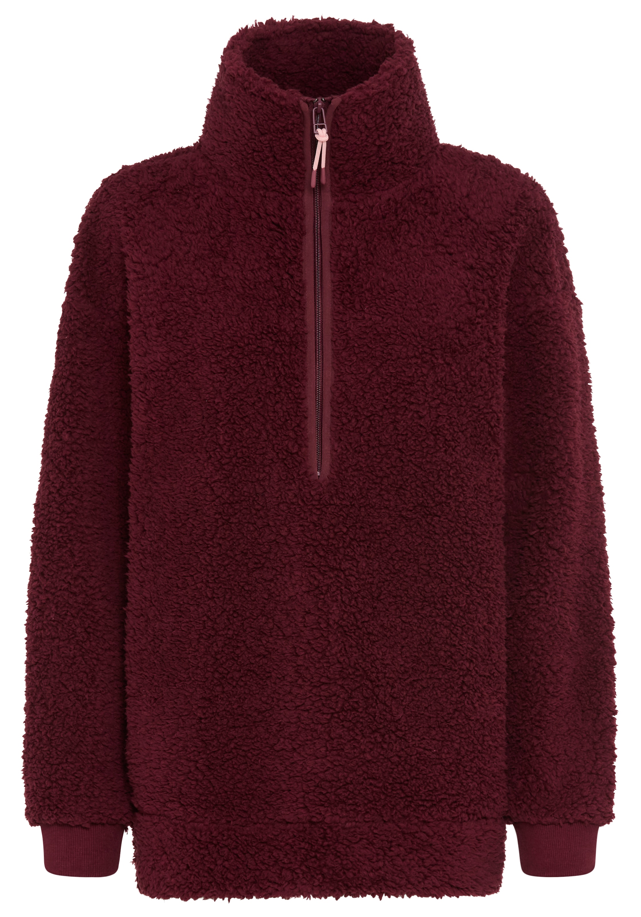 Laura Scott Fleecepullover, 1 aus kuscheligem Teddyfleece mit Troyerkragen und Reissverschluss
