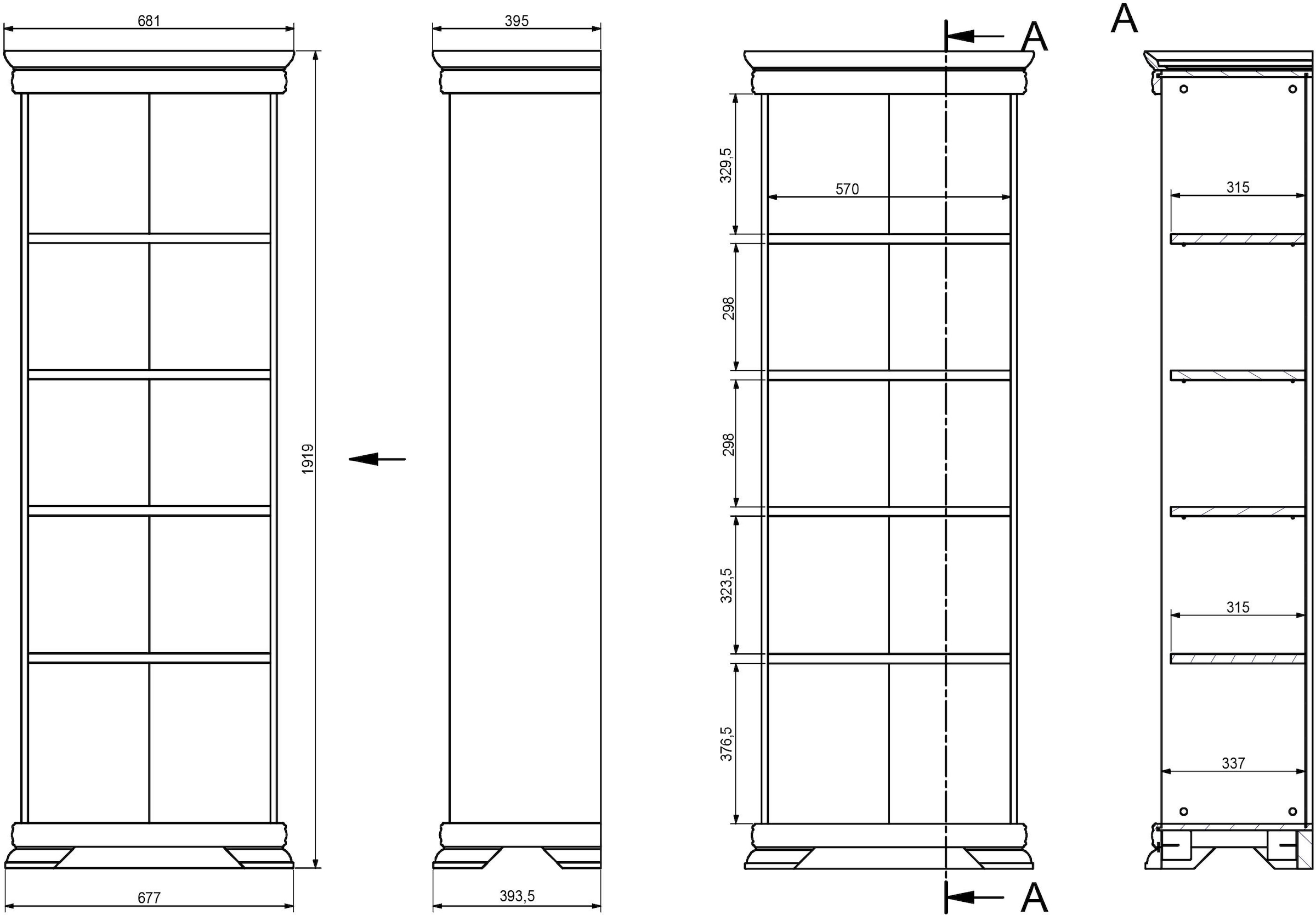 GOODproduct Étagère »ROYAL« Höhe ca. 192 cm