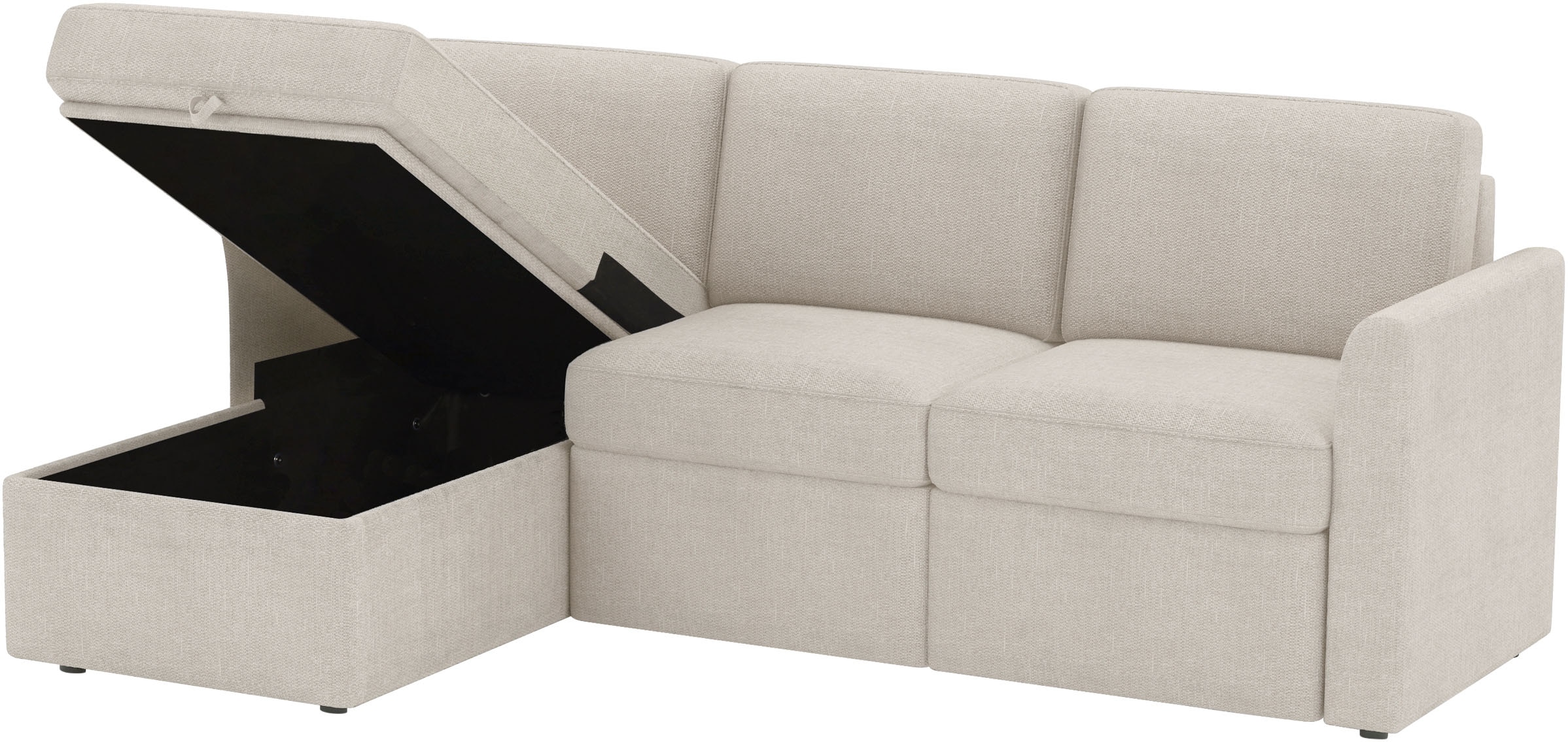 Dorel Home Ecksofa »NORDHUS, L-Form, 200 cm, Recamiere rechts/links montierbar« grosser Stauraum, softer Cord und feiner Webstoff-Bezug