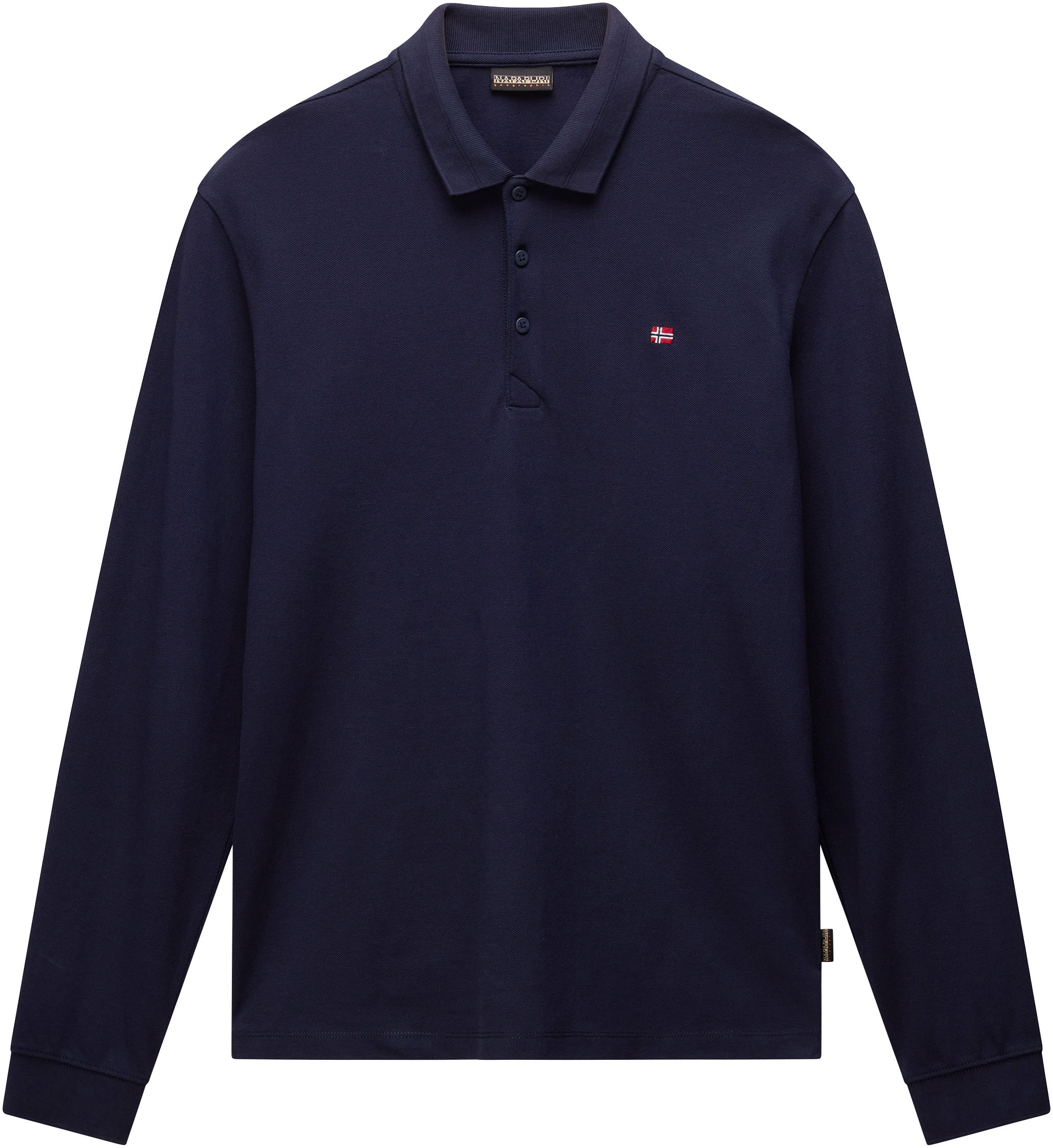 Image of Napapijri Langarm-Poloshirt "EALIS LS 1" Mit Rundhalsausschnitt