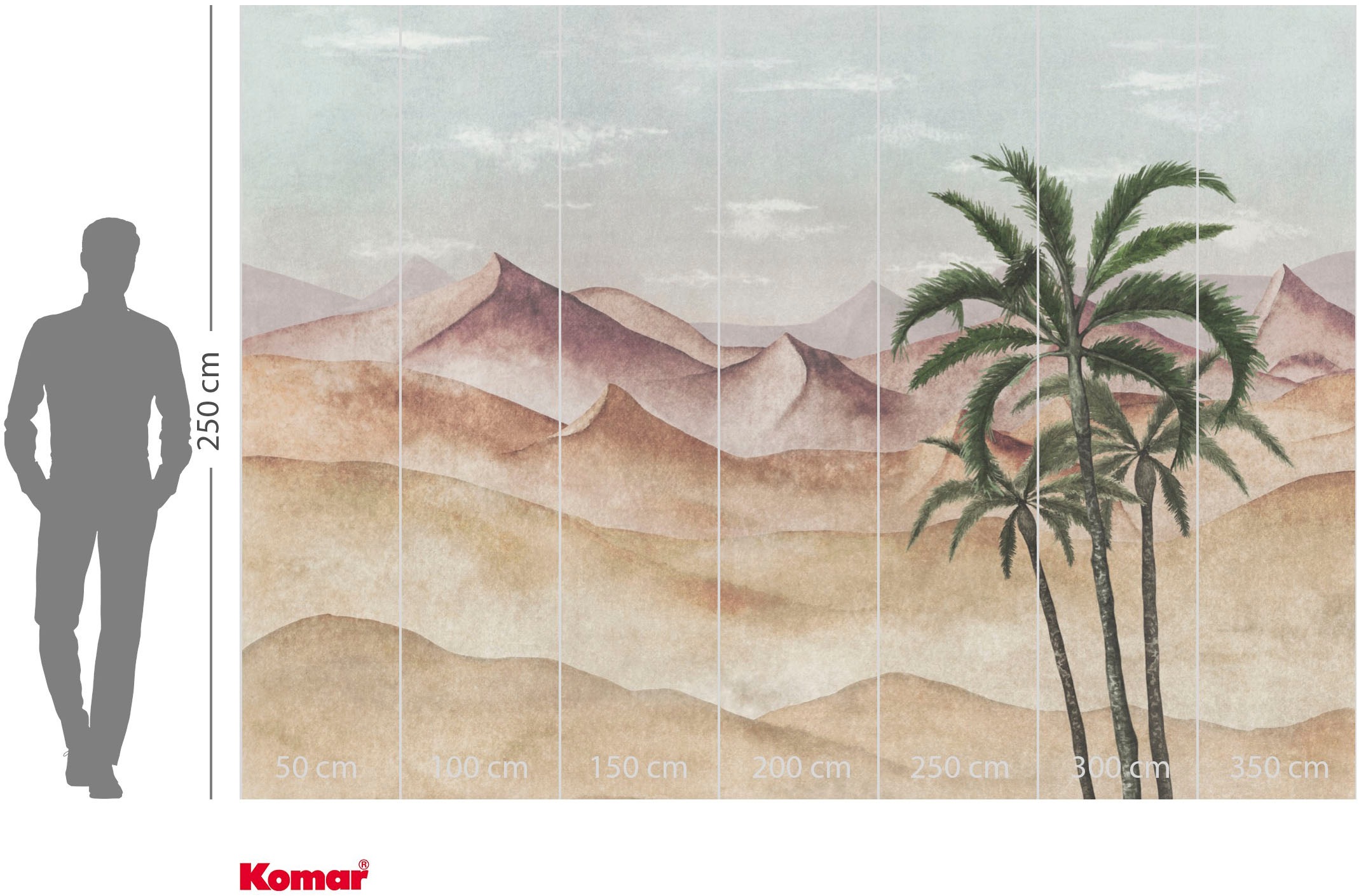 Komar Fototapete »Vlies Fototapete - Silent Sands - Grösse 350 x 250 cm« Motiv | bedruckt glatt