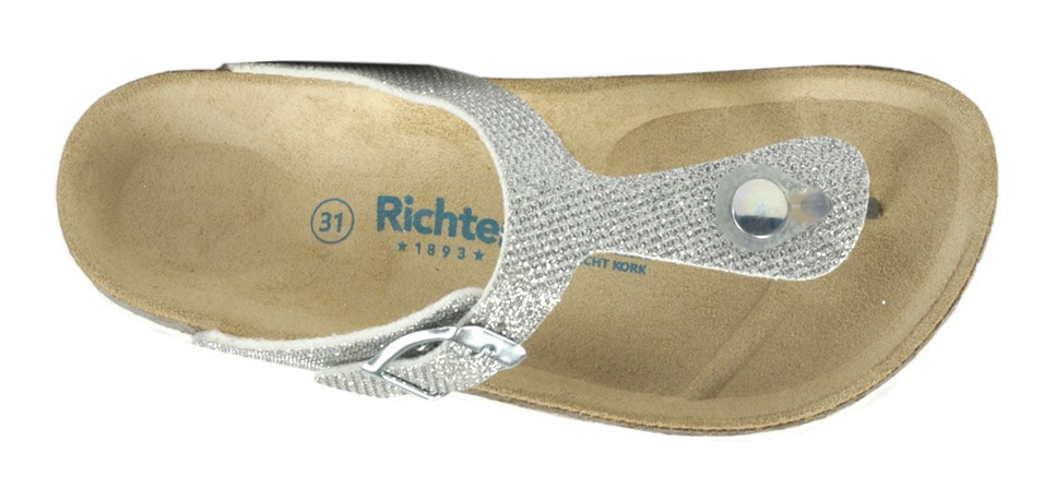 Richter Zehentrenner, Sommerschuh, Schlappen, Dianette mit weichem Lederfussbett