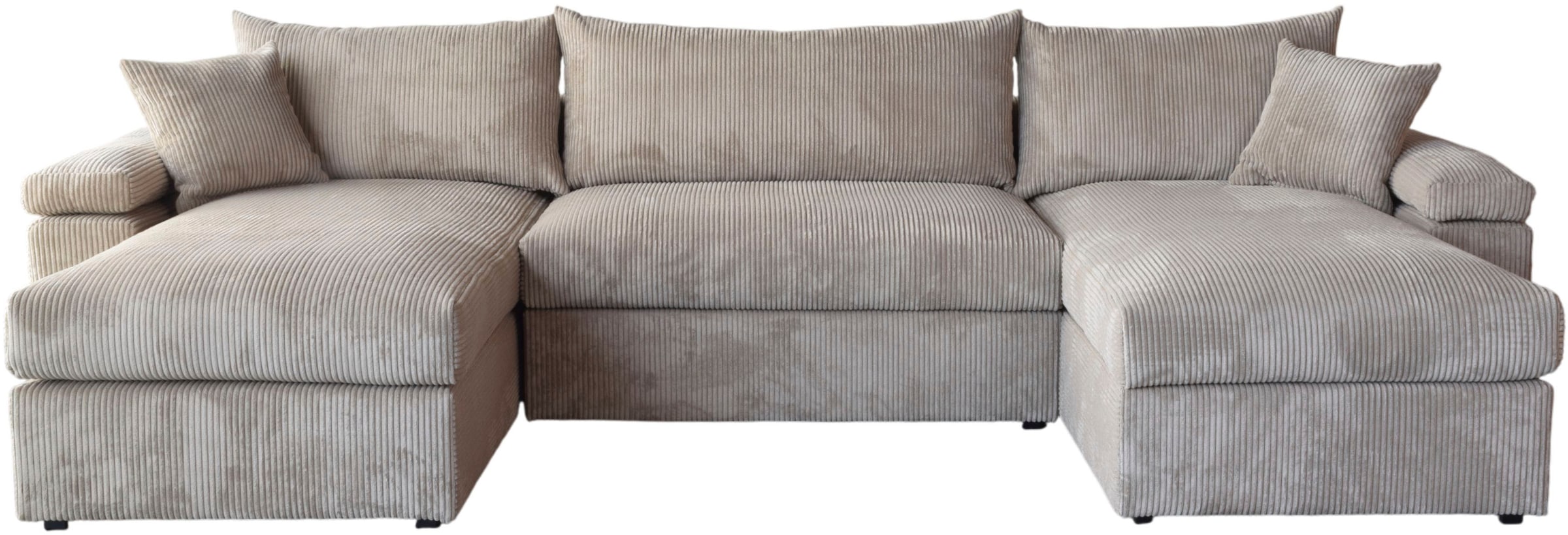 COLLECTION AB Paysage de salon »Cosy U-From, Breite 309 cm« mit 2 Ottomane, Sitzaufbau im Sanwich-Federkern mit Kaltschaumauflage