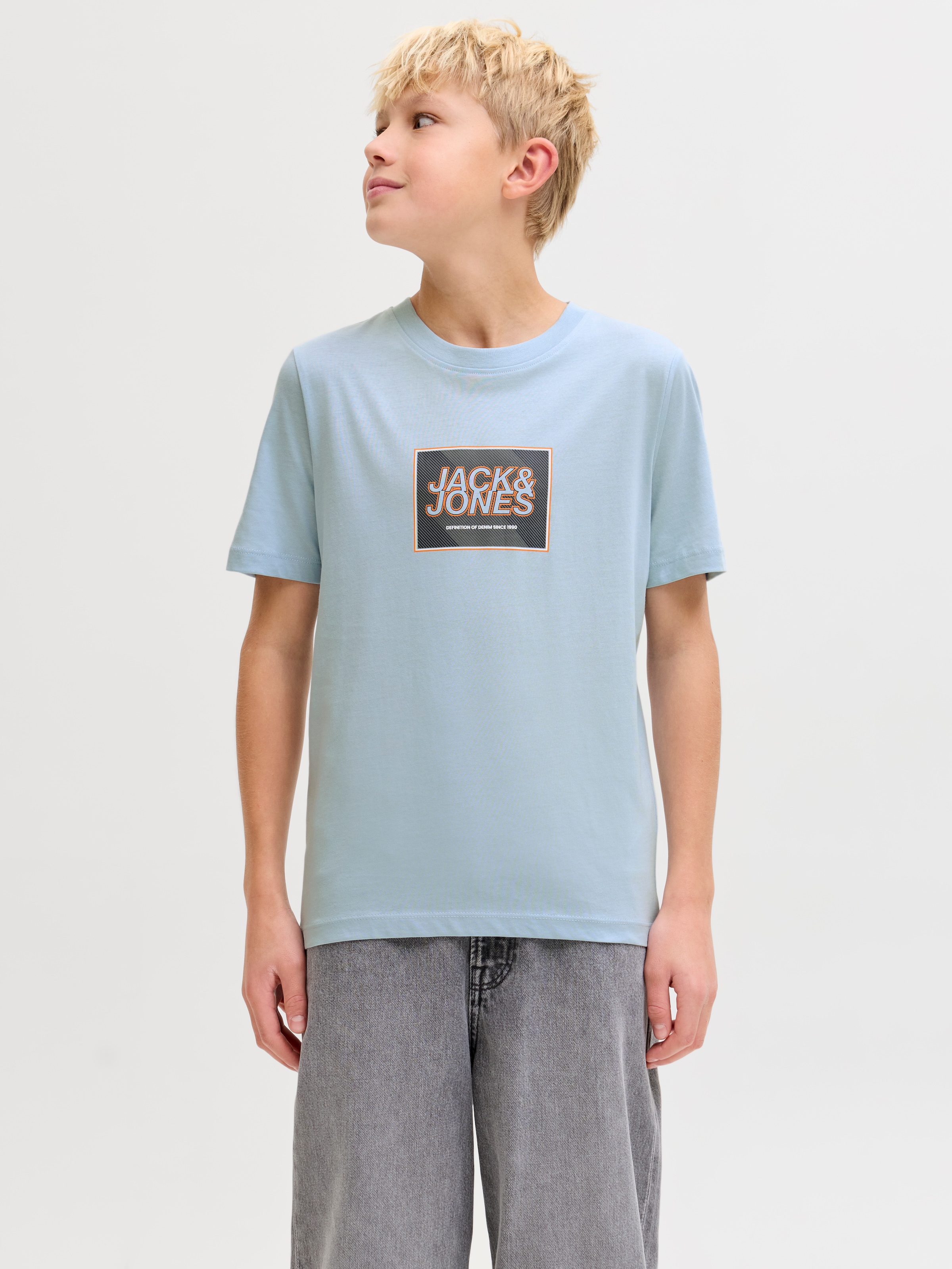 Jack & Jones Junior T-Shirt »JJRAIN TEE SS CREW NECK JNR« mit Logoprint