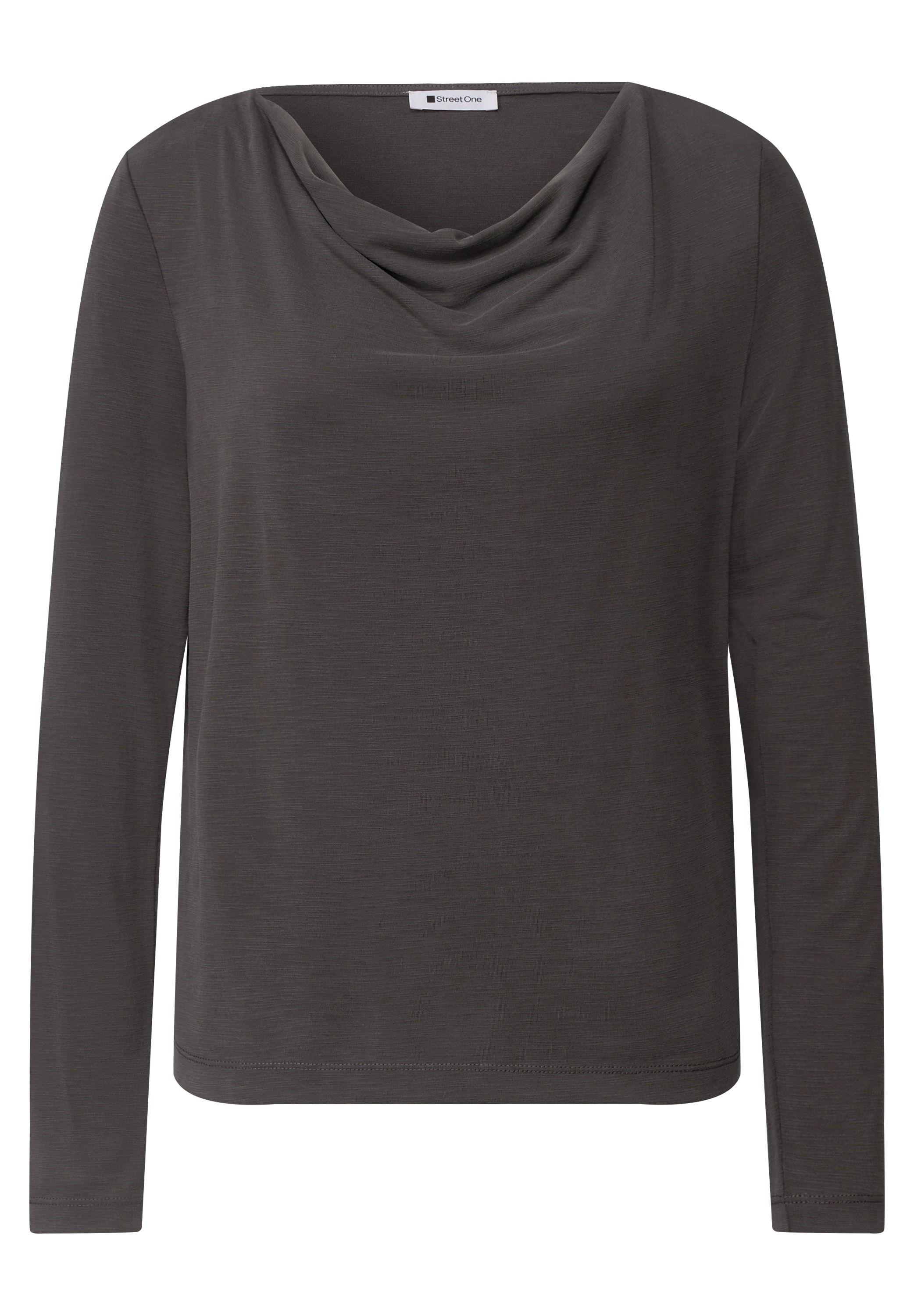 STREET ONE T-shirt cascade Chemise effet soie avec devant drapé