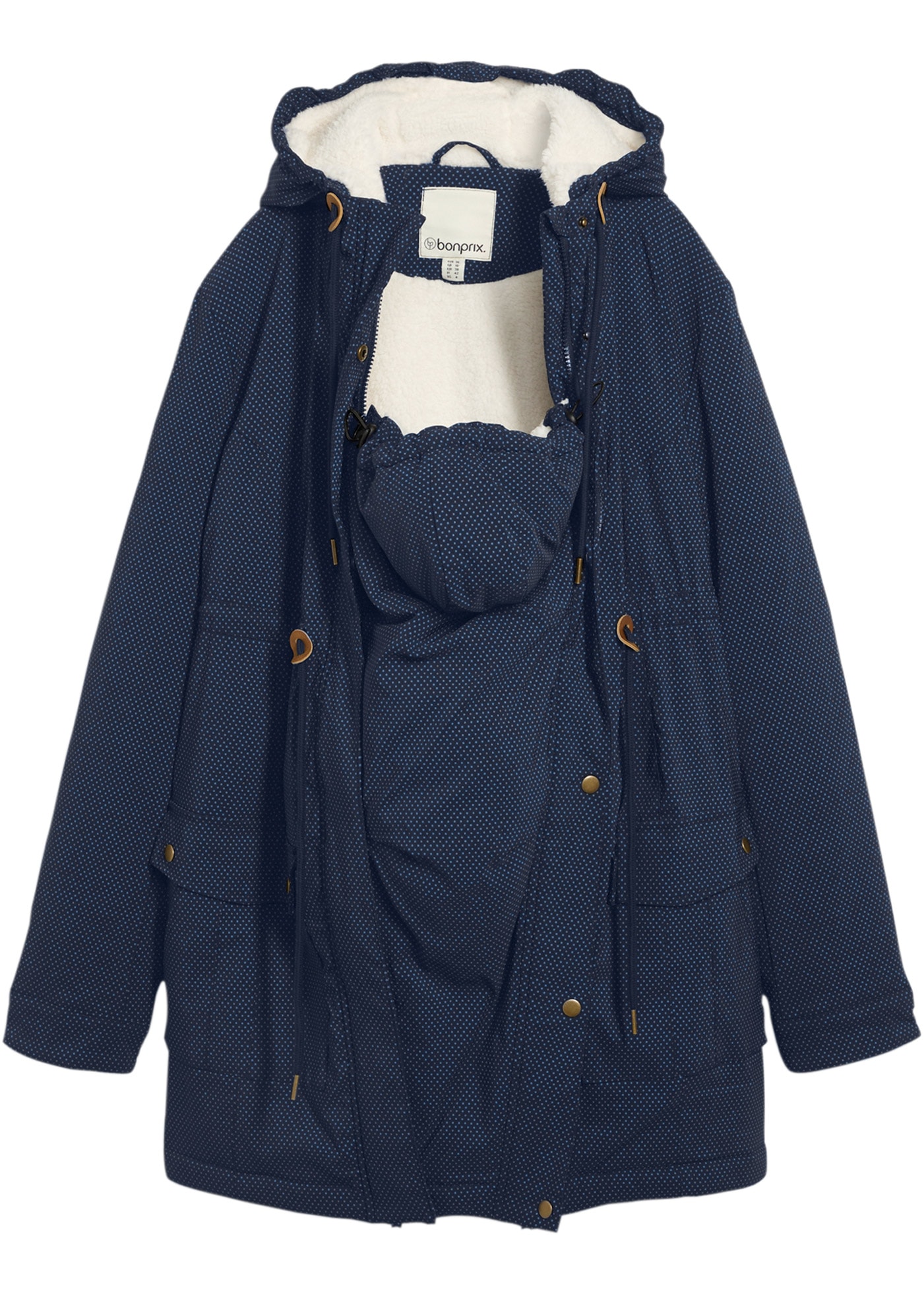 bonprix Veste de maternité avec capuche avec insert amovible portant avec capuche, coupe cintrée