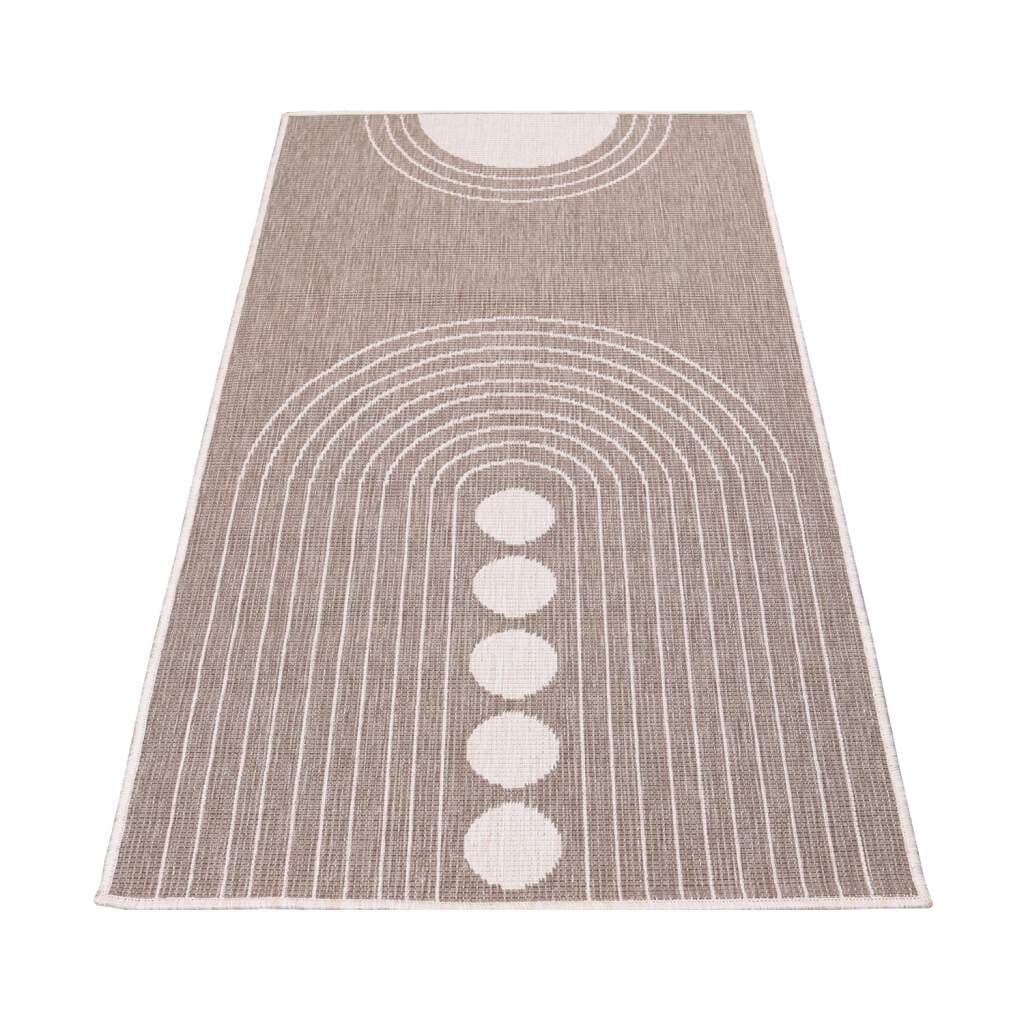 Carpet City Outdoorteppich »DUO RUG 5739« rechteckig 5 mm Höhe Wendeteppich Wetterfest In- & Outdoor, Balkon, Terrasse, Wohnzimmer