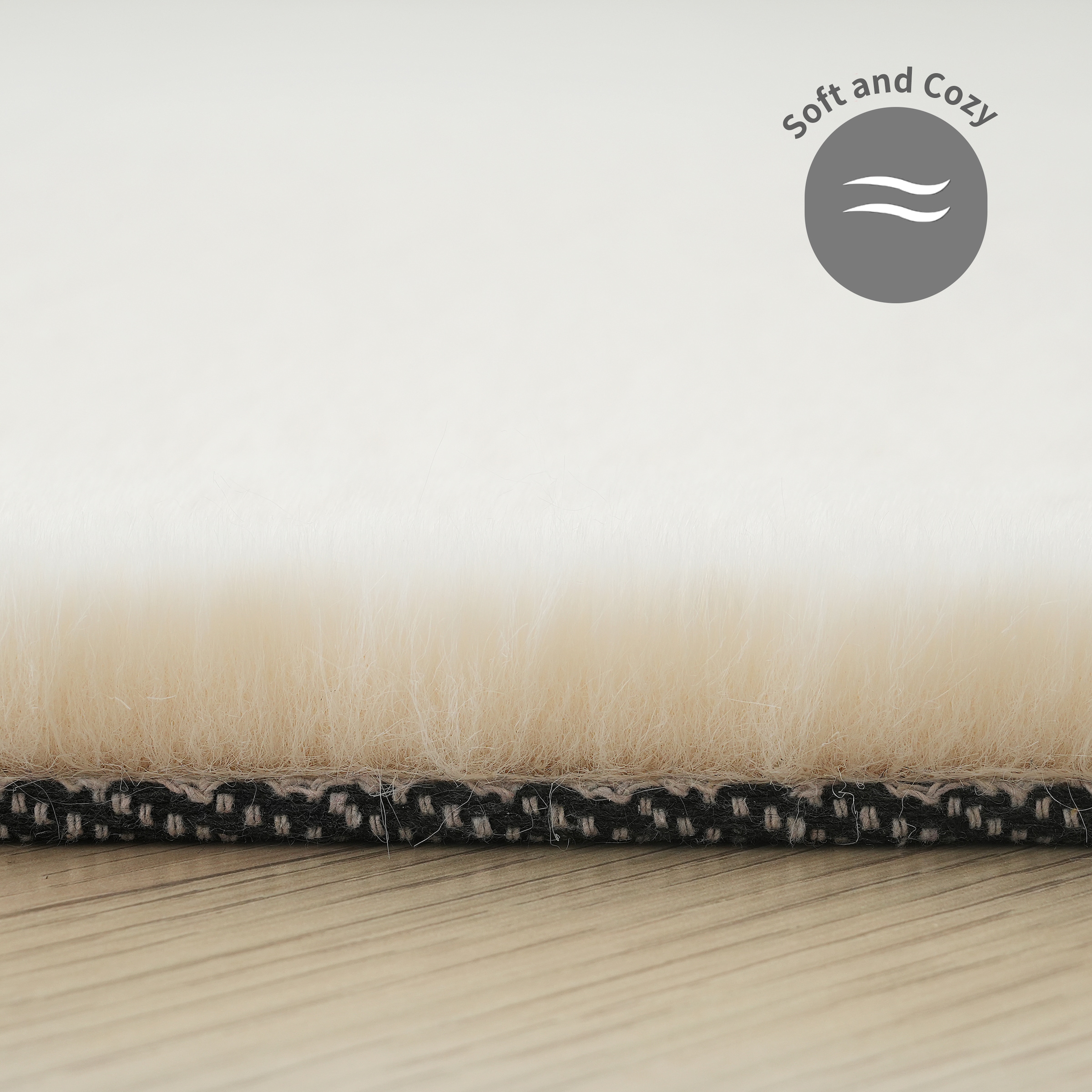 Bruno Banani Fellteppich »Rabbit 2, Kunstfell Teppich, Modern« rechteckig 25 mm Höhe Kaninchenfell-Haptik, sehr weich, Wohnzimmer, Schlafzimmer, Esszimmer