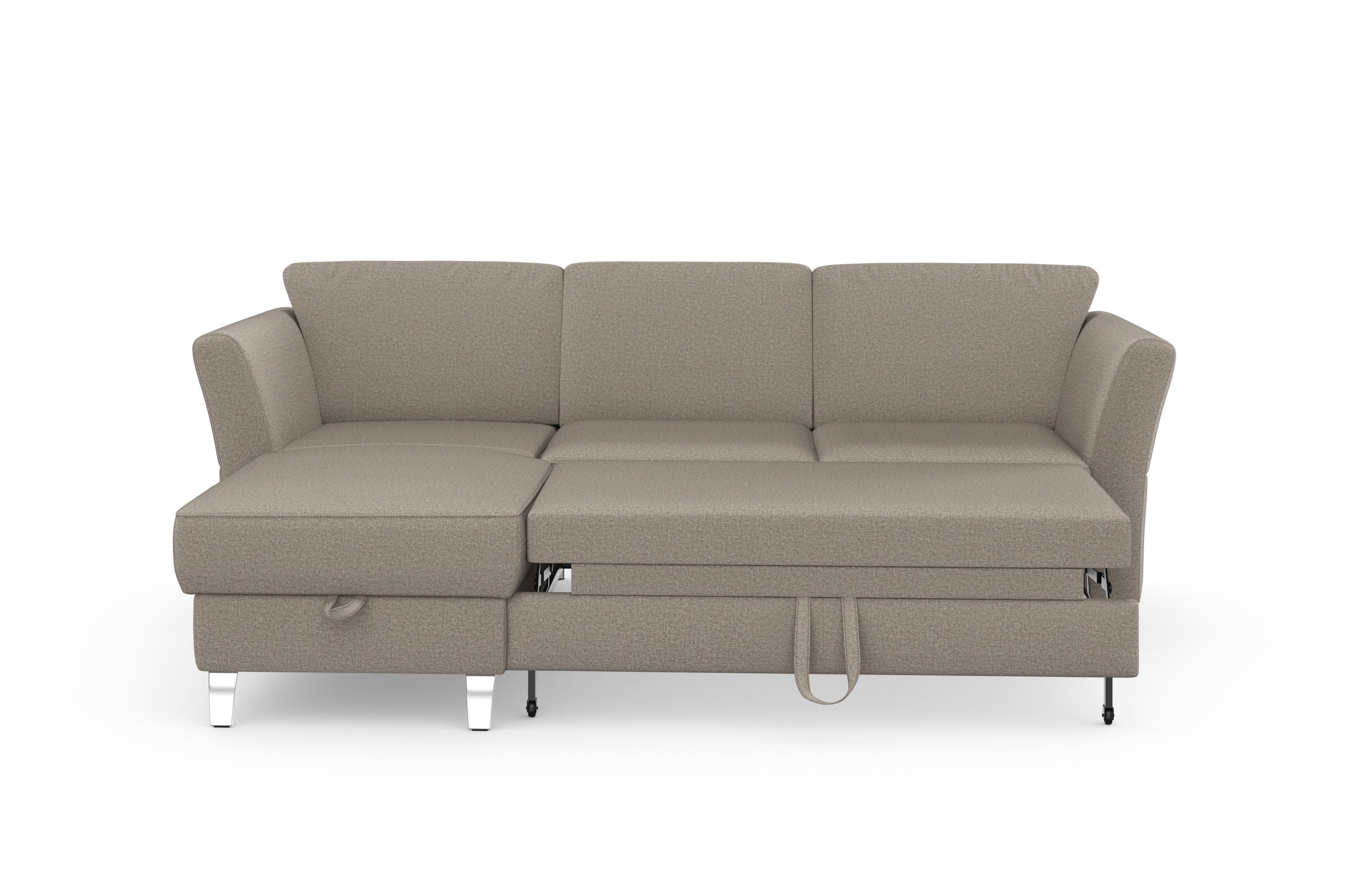 sit&more Ecksofa »Visby L-Form«, wahlweise mit Bettfunktion und Bettkasten, frei im Raum stellbar