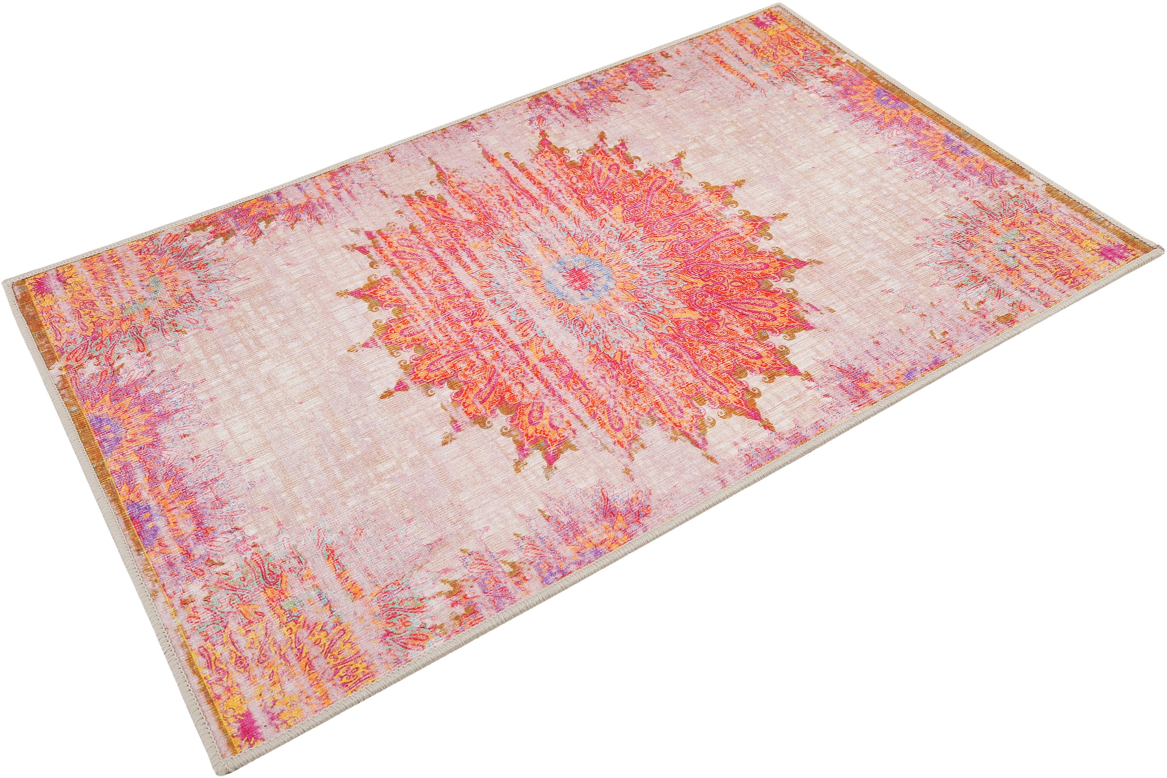 Image of Wecon home Badematte "Sleepwalker" Höhe 6 mm rutschhemmend beschichtet fussbodenheizungsgeeignet schnell trocknend Vintage Orient Stil, Badezimmerteppich, waschbar