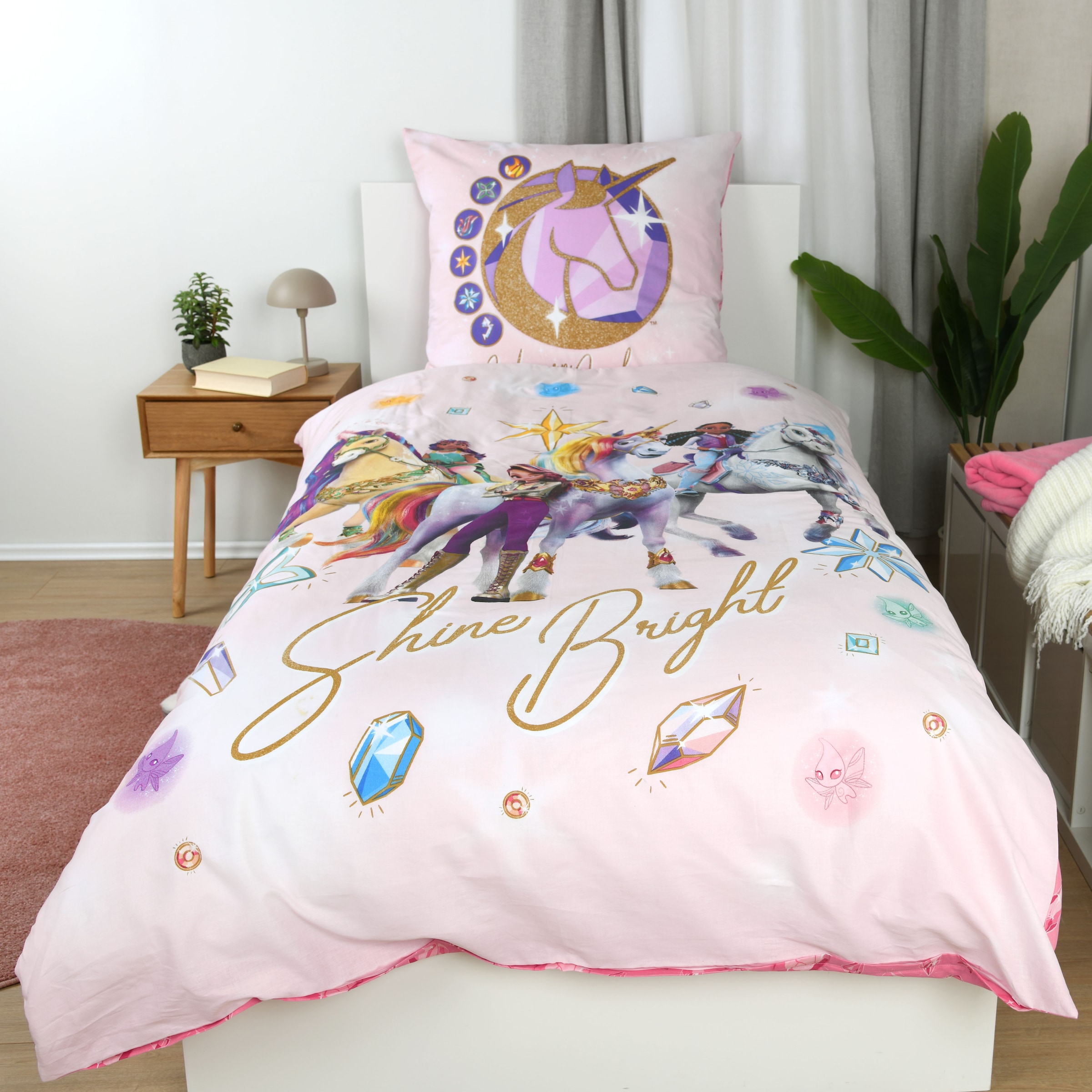 Unicorn Academy Linge de lit réversible »Unicorn Academy« 2 Mit praktischem Reissverschluss
