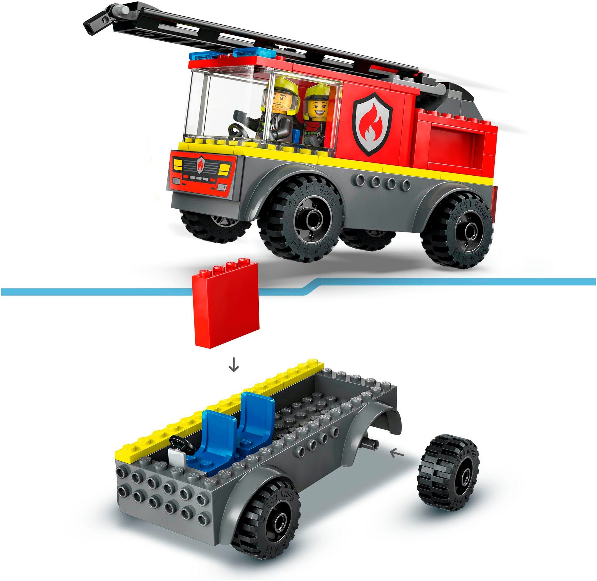 LEGO® Pions de construction »Feuerwehrleiterfahrzeug (60463), LEGO City« Made in Europe