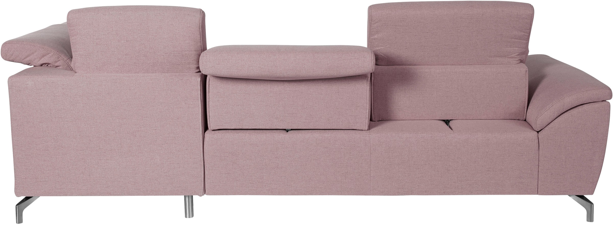 sit&more Ecksofa »Percy L-Form«, 12 cm Fusshöhe, Sitztiefenverstellung, wahlweise in 2 Fussfarben