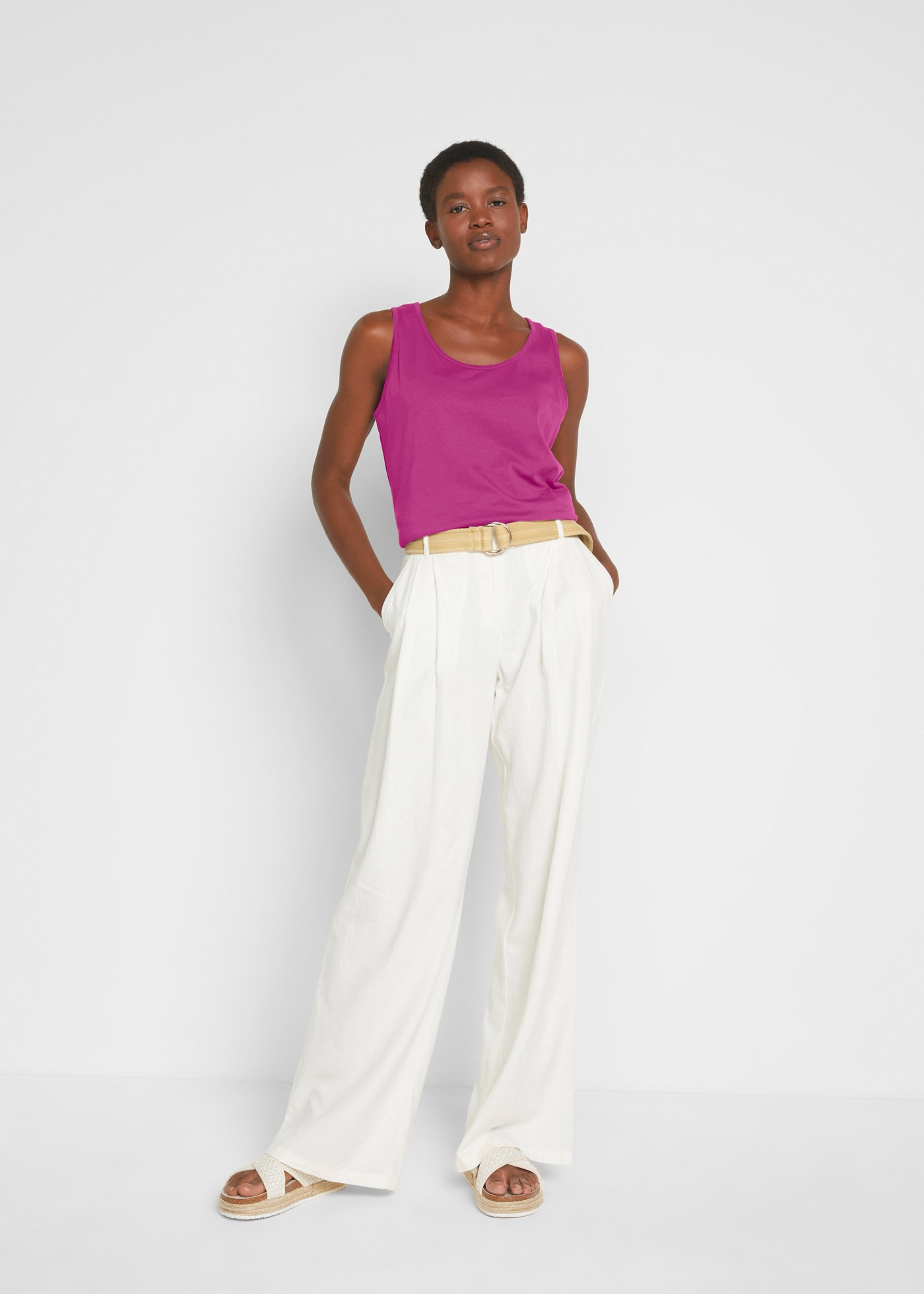 bonprix Top long Packung, 5 pièces figurumspielende Passform, po-bedeckend