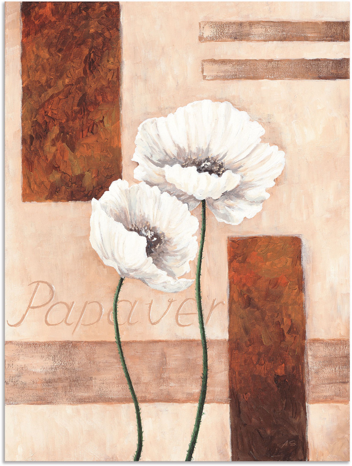 Image of Artland Wandbild »Papaver - Mohnblumen«, Blumenbilder, (1 St.), in vielen Grössen & Produktarten - Alubild / Outdoorbild für den Aussenbereich, Leinwandbild, Poster, Wandaufkleber / Wandtattoo auch für Badezimmer geeignet bei Ackermann Versand Schweiz