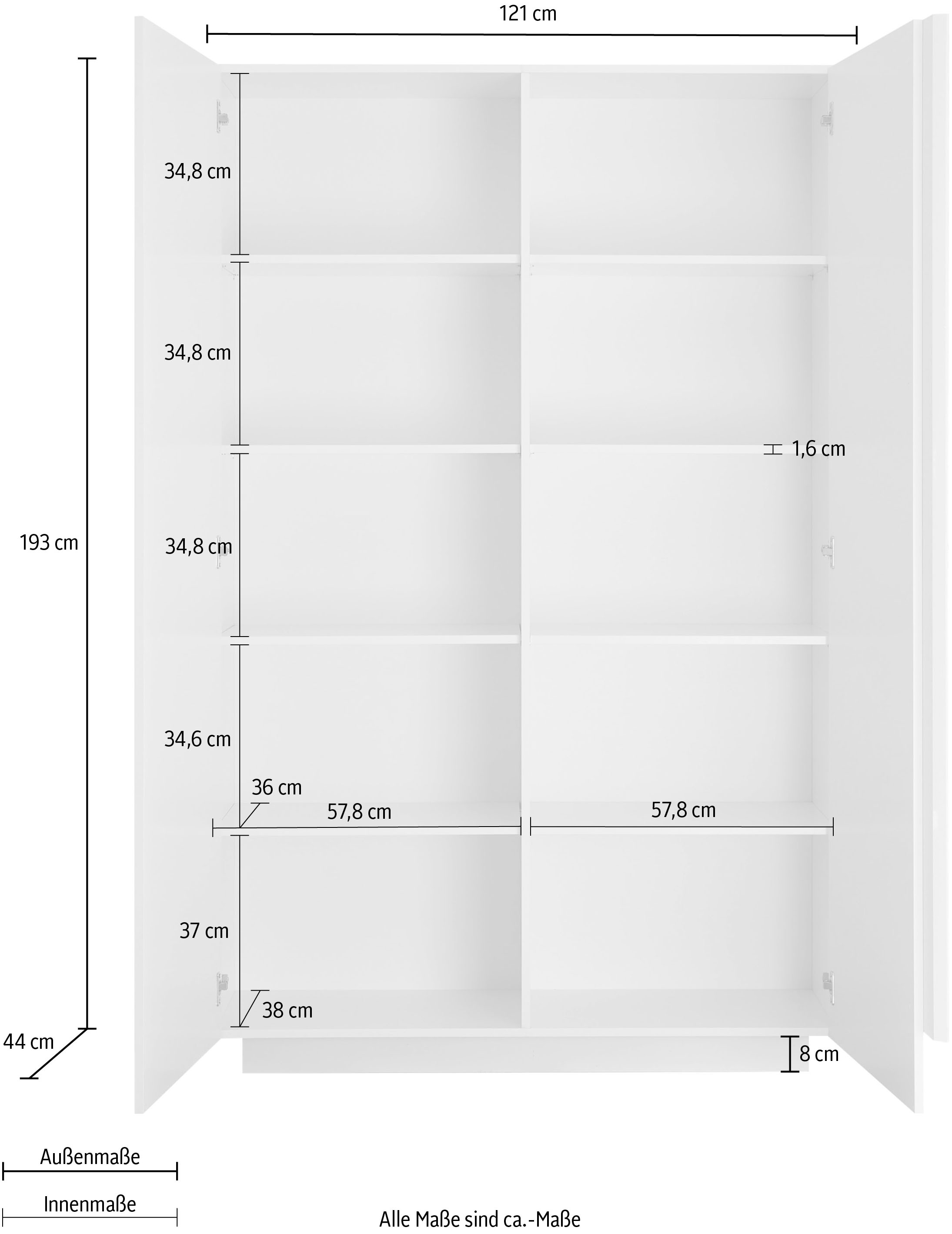 INOSIGN Schuhschrank »Jupiter Hochschrank«, Höhe 193 cm