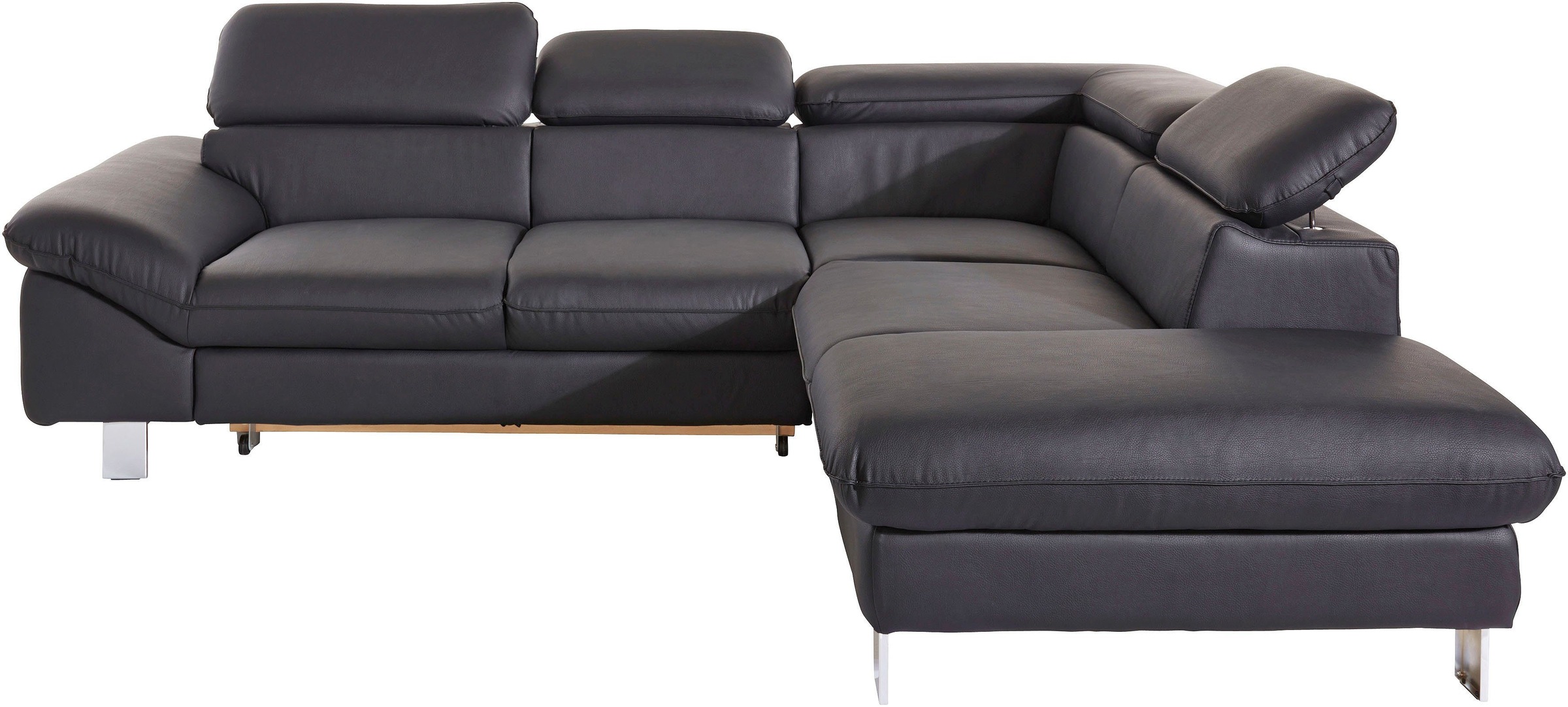 COTTA Polstergarnitur »Driver L-Form«, (Set), Set bestehend aus: Ecksofa mit Kopfteilverstellung & Hocker