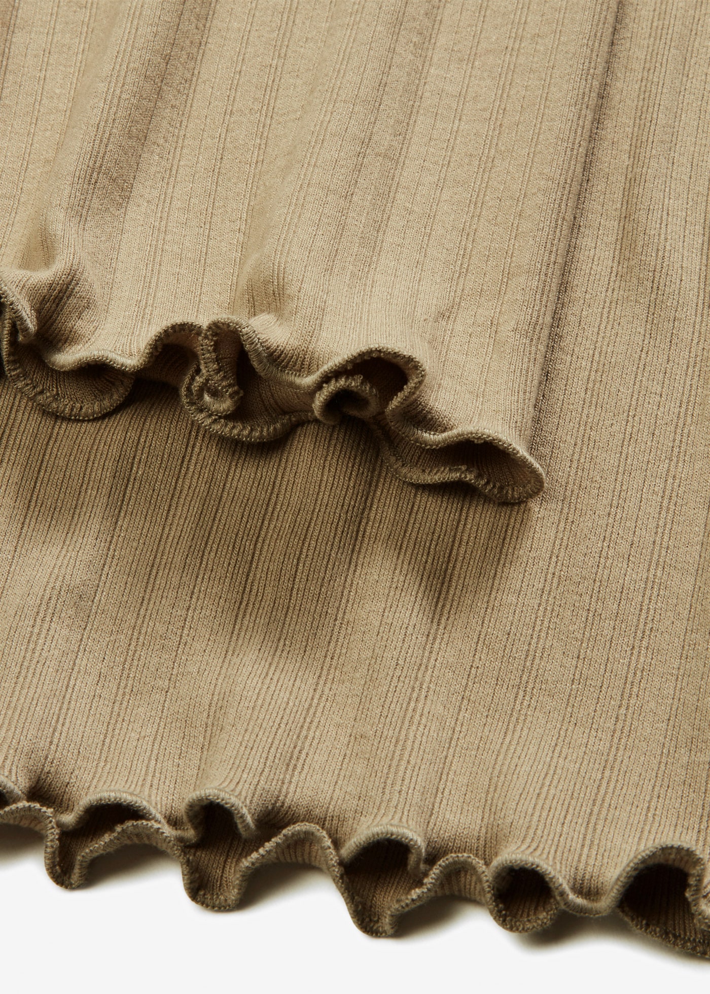 bonprix Langarmshirt »Geripptes Langarmshirt« Geripptes Langarmshirt mit Wellensaum