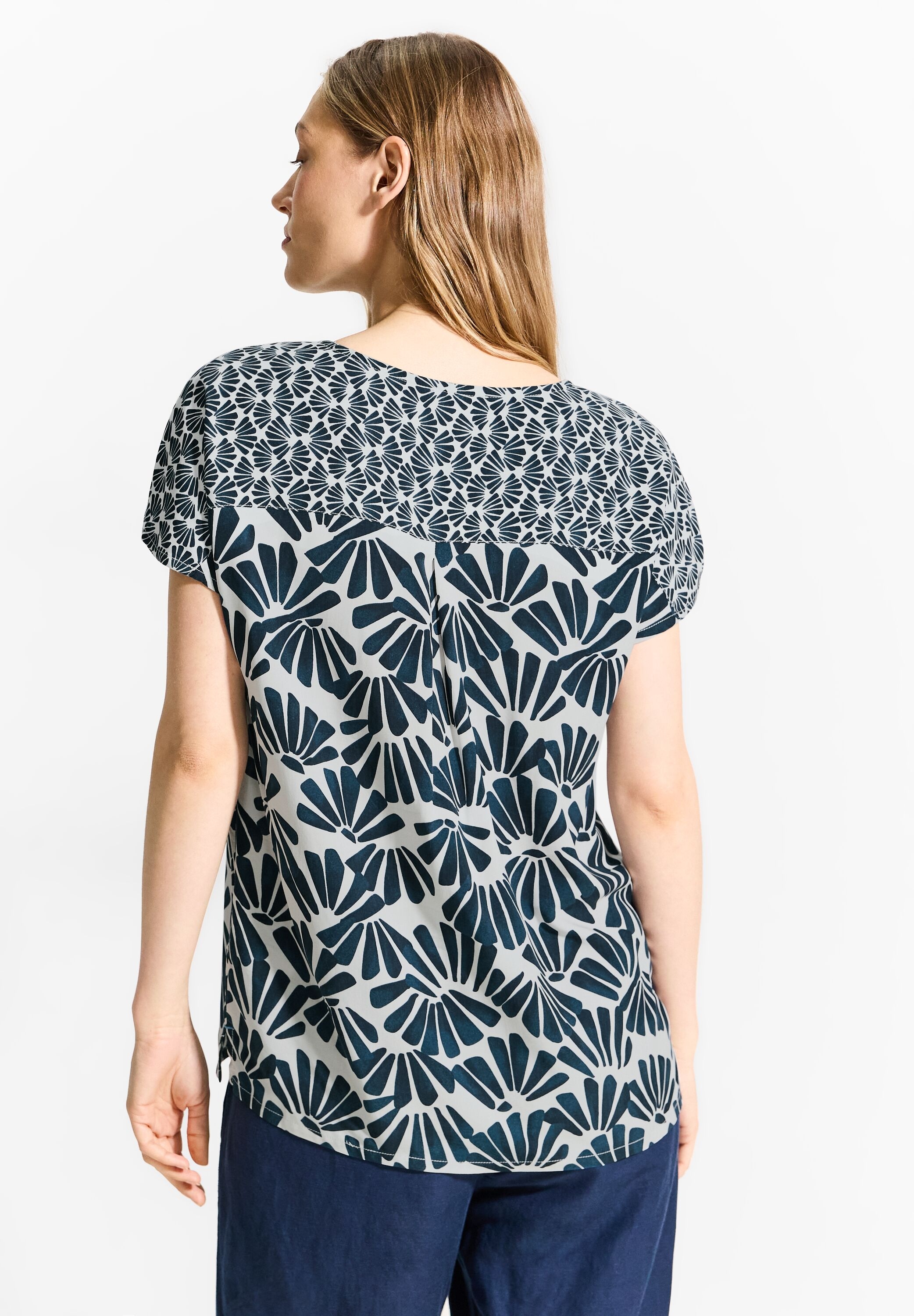 Cecil Kurzarmbluse mit All-Over Print