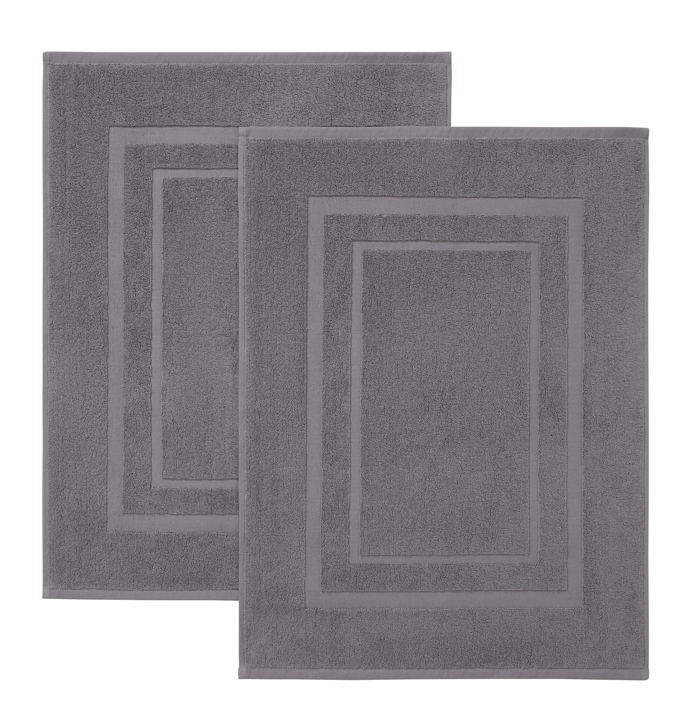 Image of Bruno Banani Badematte "Robby, 2 tlg. Hotelmatten-Set, 50x70cm, Duschvorleger" Höhe 5 mm beidseitig nutzbar fussbodenheizungsgeeignet Badvorleger, Badezimmer Teppich, einfarbig, 850 g/m², 100% Baumwolle
