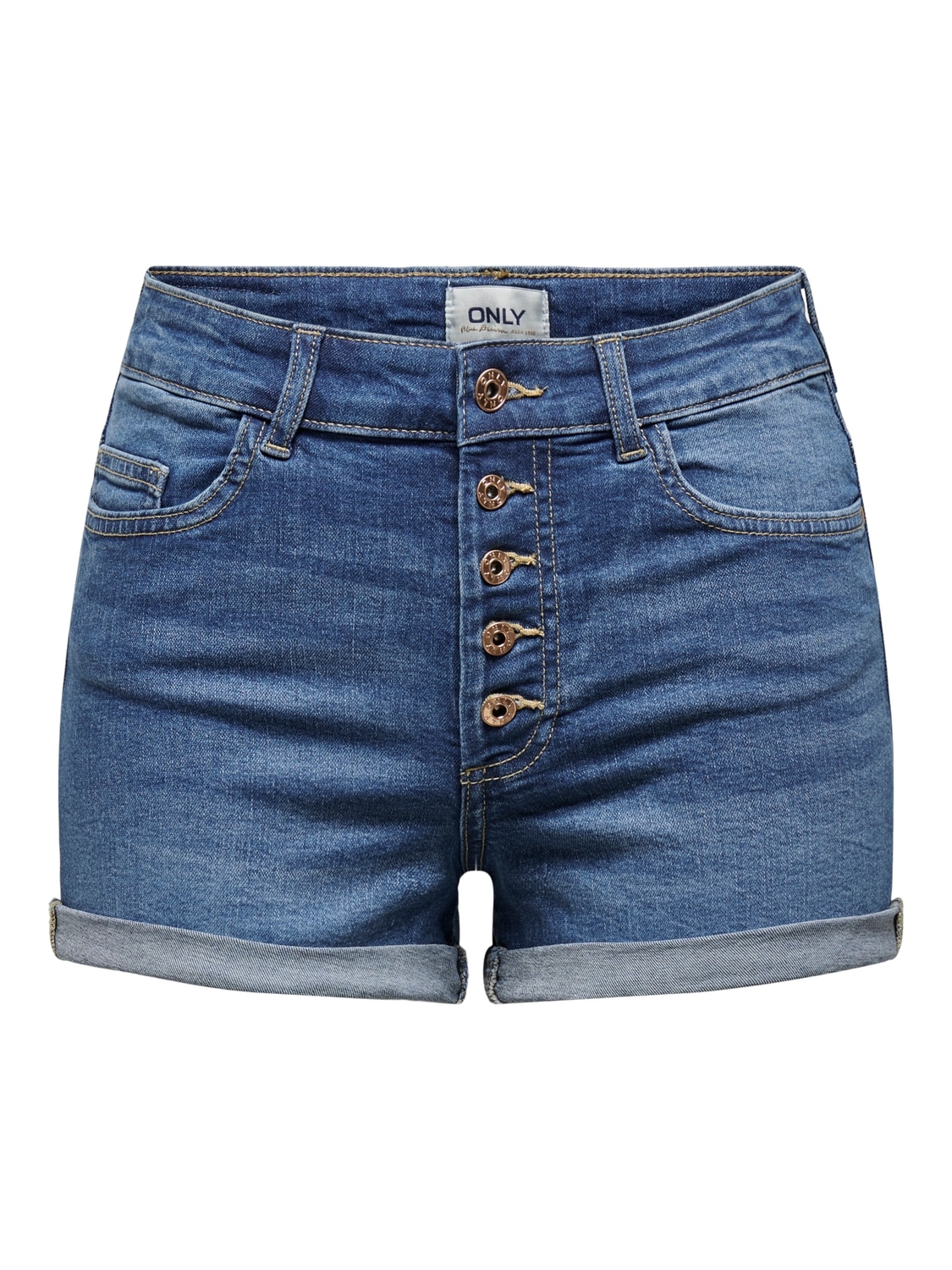 ONLY Jeansshorts »ONLHUSH HW BUTTON SHORTS DNM PIM«