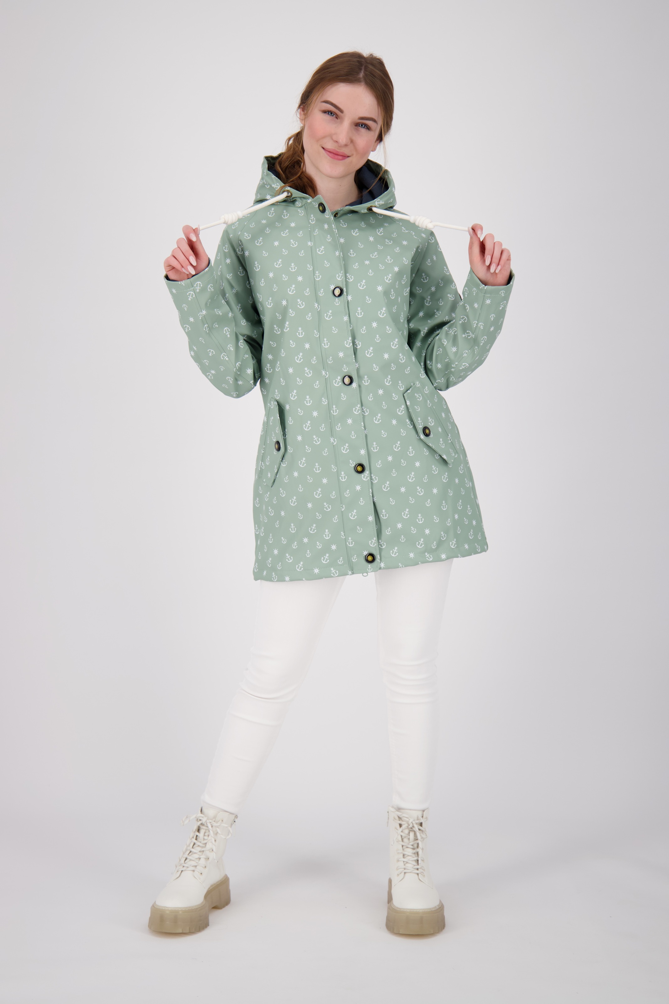 DEPROC Active Regenjacke »Friesennerz HALIFAX ANCHOR WOMEN«, auch in Grossen Grössen erhältlich