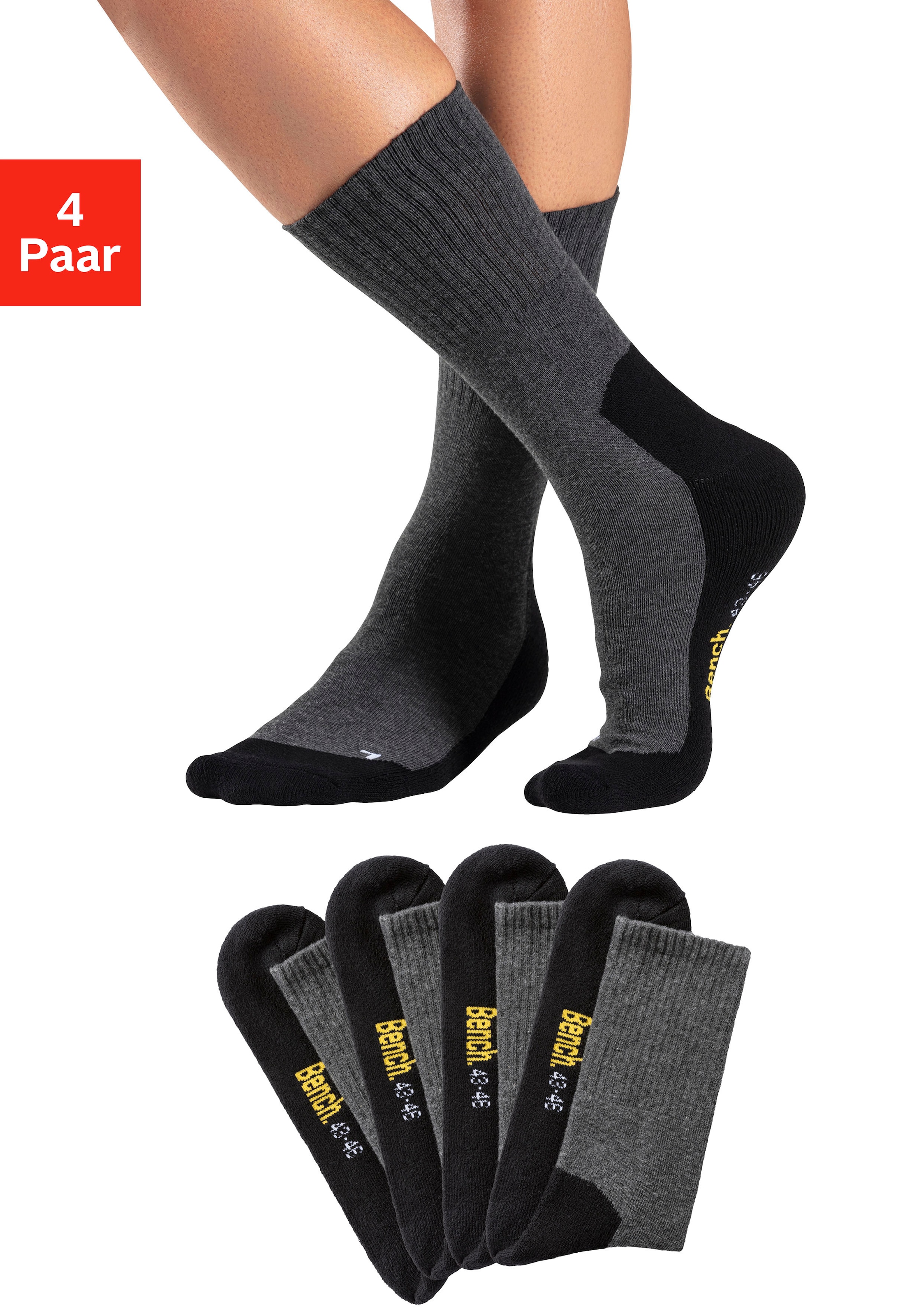 Bench. Tennissocken, (Packung, 4 Paar), mit Fussfrottee