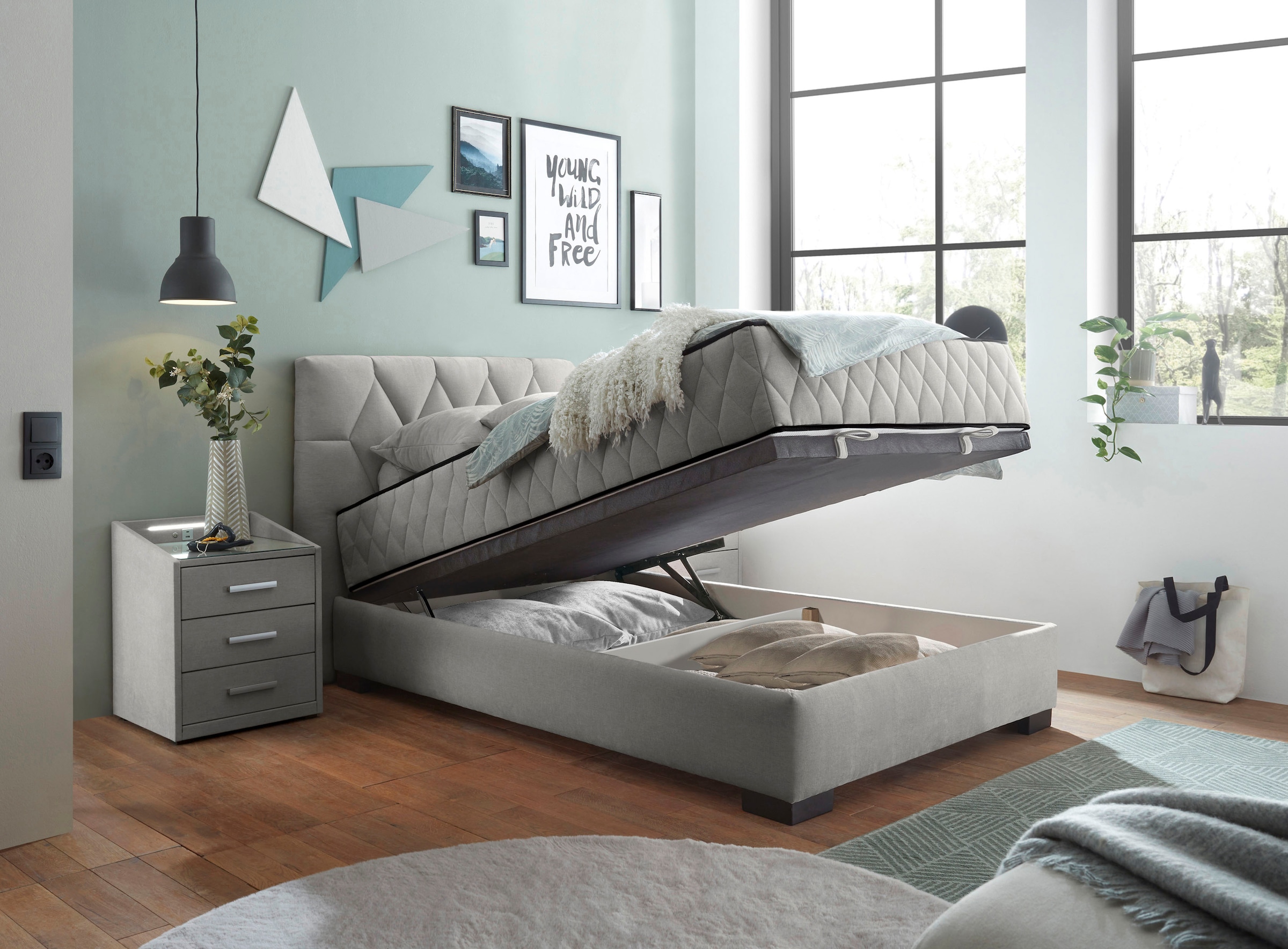 ED EXCITING DESIGN Lit de boxe »Nagol« mit Bettkasten, mit Wendematratze, erhältlich in verschiedenen Breiten