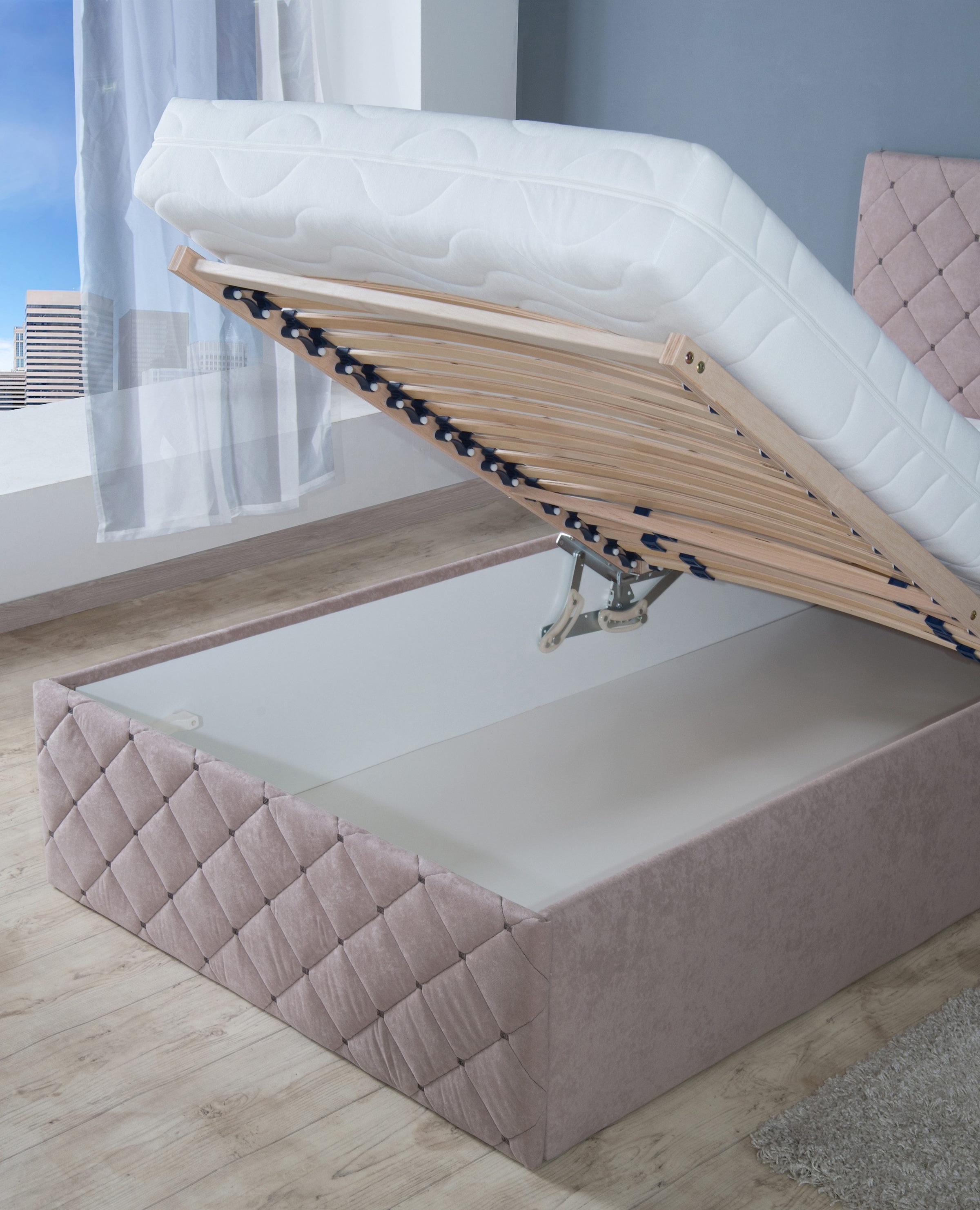 Westfalia Schlafkomfort Lit rembourré inkl. Bettkasten bei Ausführung mit Matratze