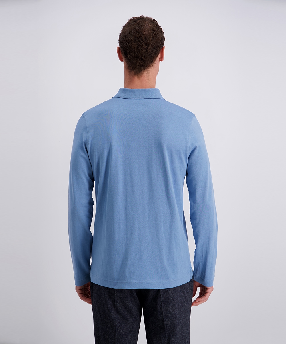 Pierre Cardin Polo à manches longues en forme 2 boutons