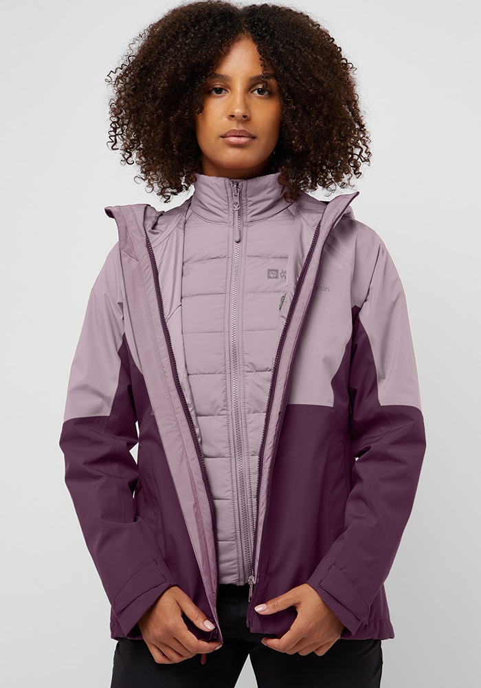 Jack Wolfskin 3-in-1-Funktionsjacke »GLAABACH 3IN1 JKT W« mit Kapuze