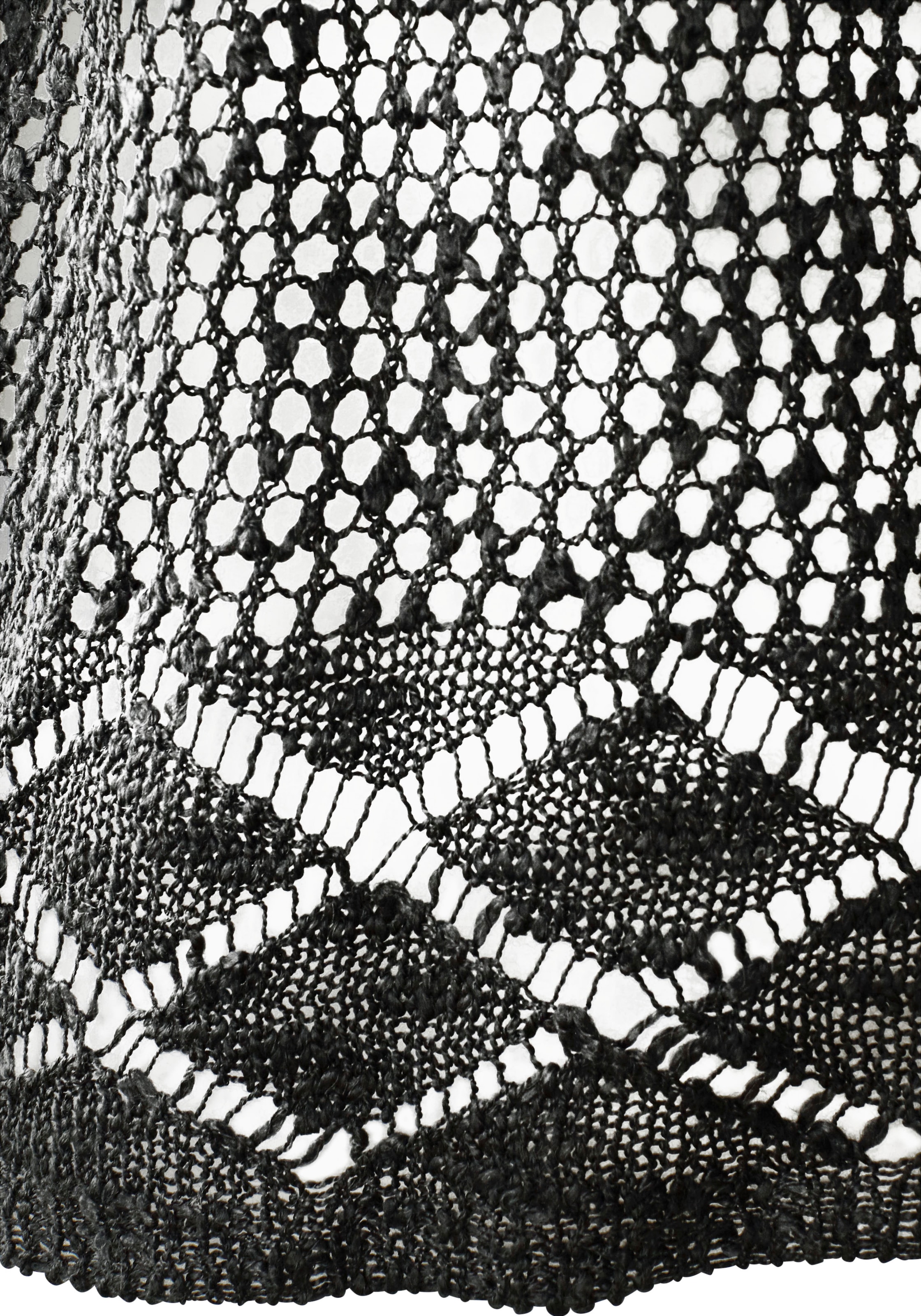 s.Oliver Veste en tricot in luftiger Häkeloptik, sommerlicher Cardigan, lockere Passform