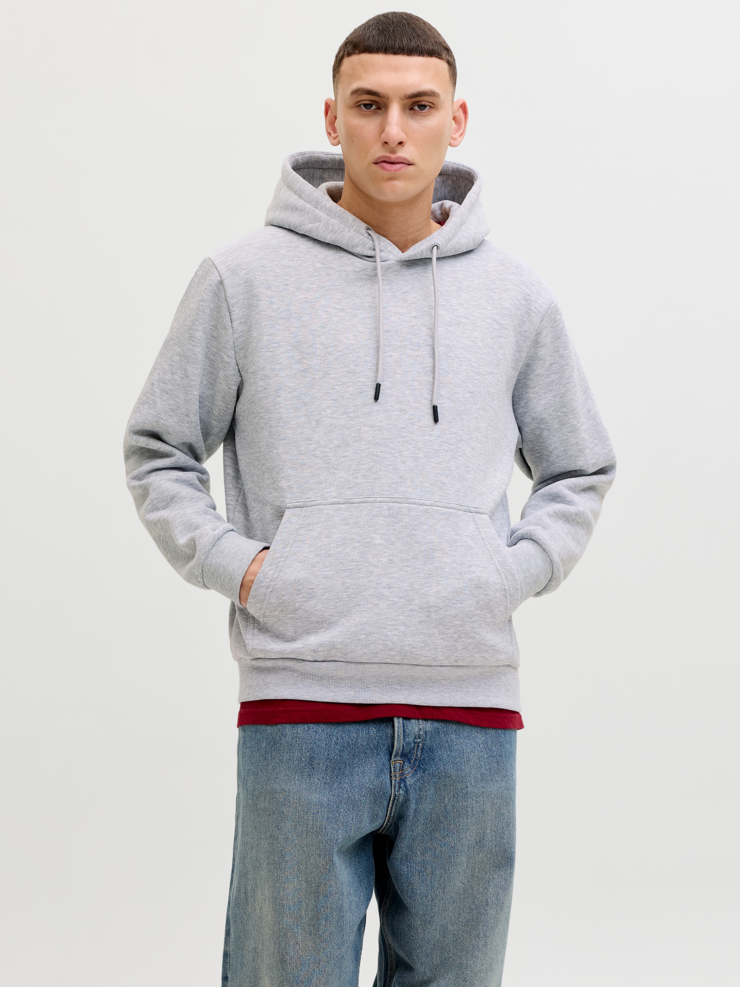 Jack & Jones Sweat à capuche »JJEBRADLEY SWEAT HOOD 2PK MP«, 2 mélange de matières, coupe décontractée
