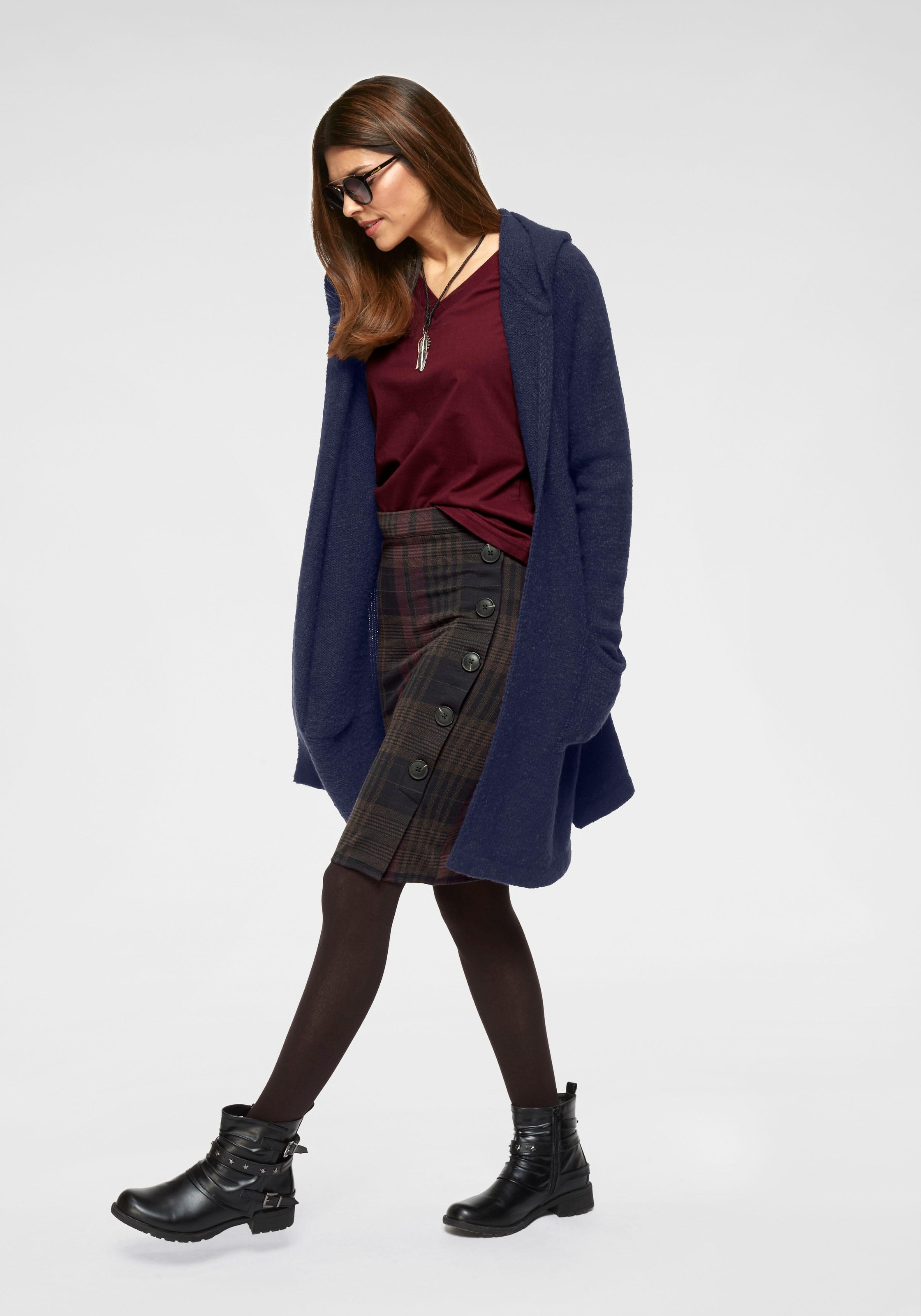 Image of Boysen's Strickjacke »Oversize«, in modischer Longform mit Kapuze bei Ackermann Versand Schweiz