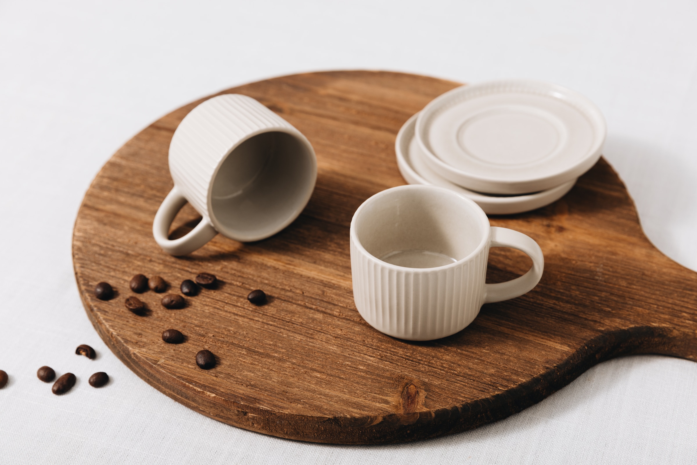 GOODproduct Tasse à expresso »Ylvii, 12er Set, bestehend aus 6 Tassen + 6 Untertassen« für 6 Personen, spülmaschinenfest und mikrowellengeeignet, 90 ml