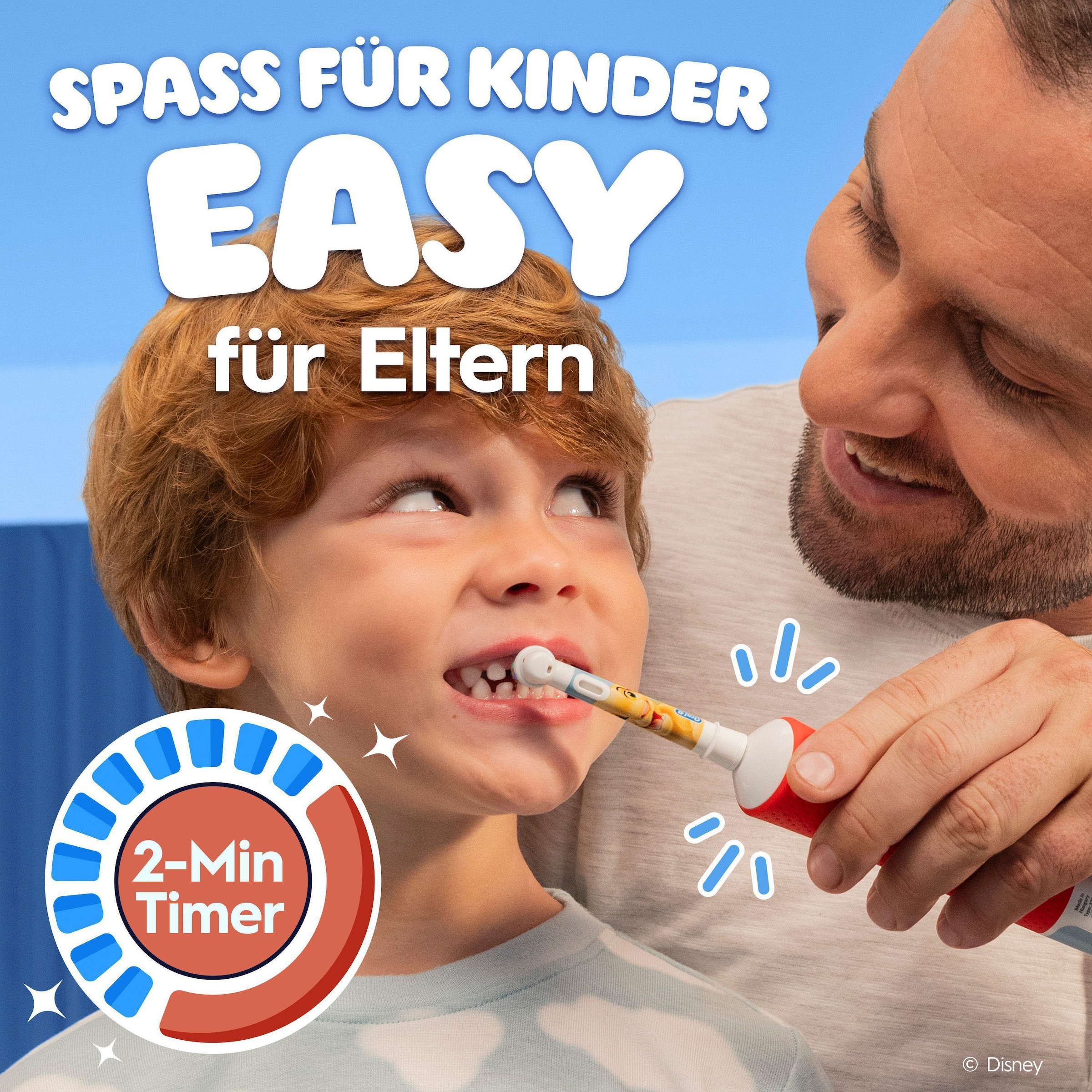 Oral-B Elektrische Kinderzahnbürste »Pro Kids König der Löwen« 1 Stk. Aufsteckbürsten inklusive Sensitiv+ Modus für Zahnpflege, extra weiche Borsten