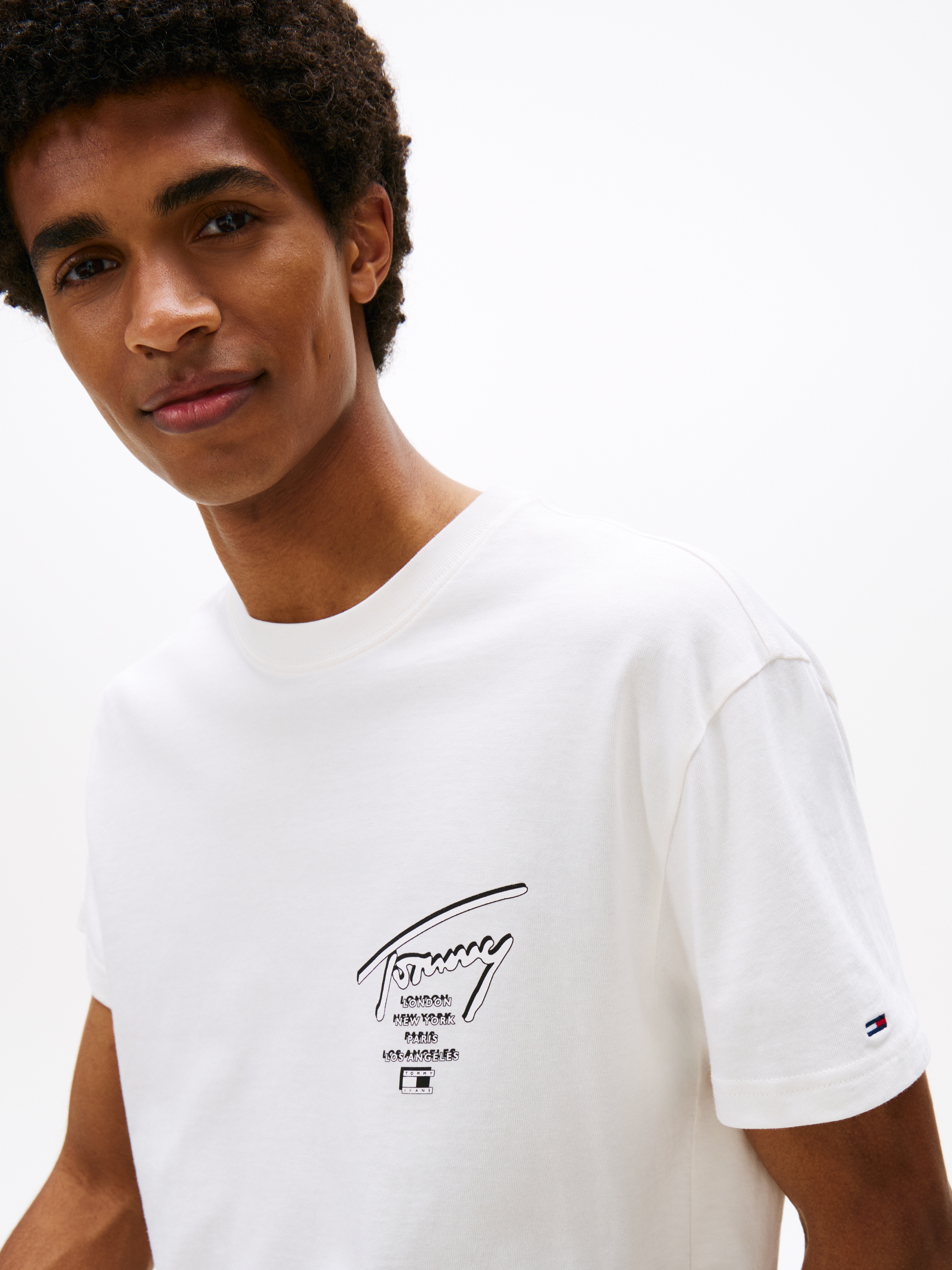 Tommy Jeans T-Shirt »TJM SIGN CITY TEE EXT« Rundhals, regular fit, grosser Rückenprint