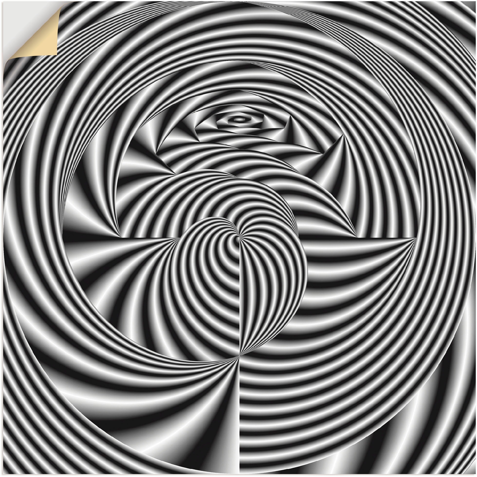 Image of Artland Wandbild »CNC monochrom«, Muster, (1 St.), in vielen Grössen & Produktarten - Alubild / Outdoorbild für den Aussenbereich, Leinwandbild, Poster, Wandaufkleber / Wandtattoo auch für Badezimmer geeignet bei Ackermann Versand Schweiz