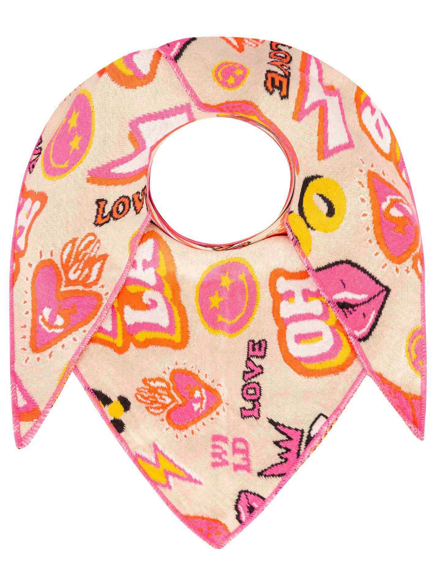 Zwillingsherz Foulard triangulaire »"OOPS"« Statement Muster, Strick, wärmend
