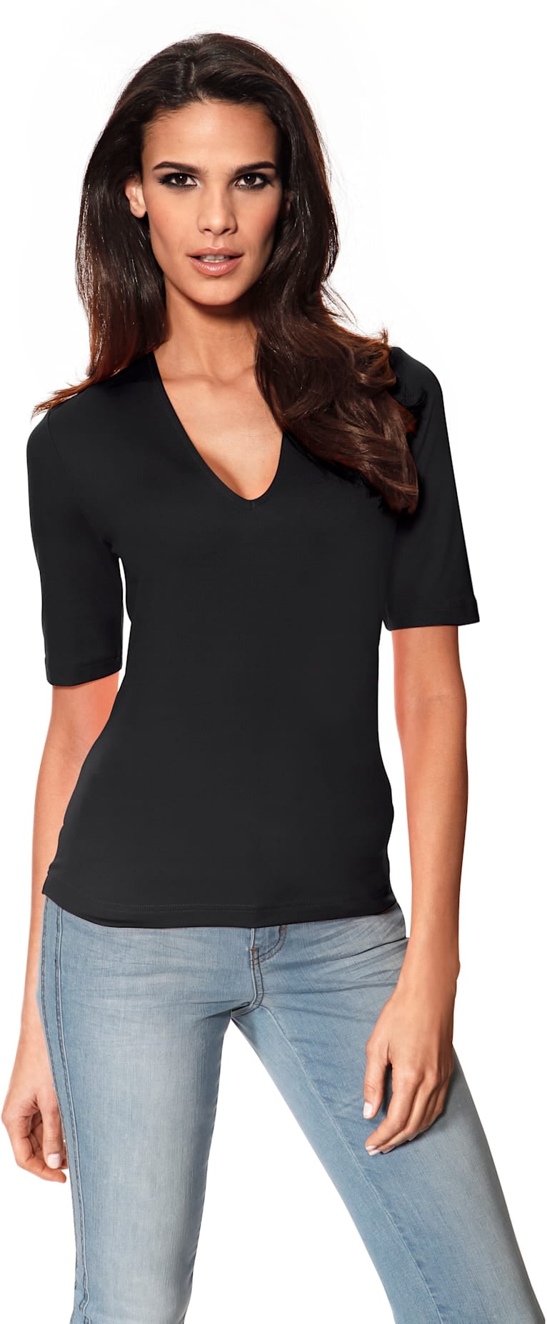 heine V-Shirt »V-Shirt«, (1 tlg.)