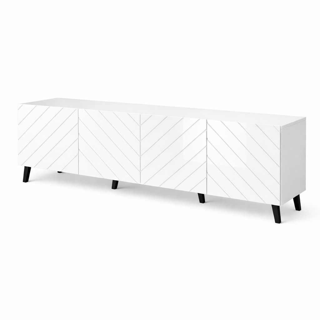 GOODproduct Lowboard »HOLLY 2.0, TV-Board, TV-Kommode, TV-Schrank, TV-Unterschrank, TV-Möbel« Modernes lackiertes Hochglanz TV-Board, grifflos, Breite 200 cm