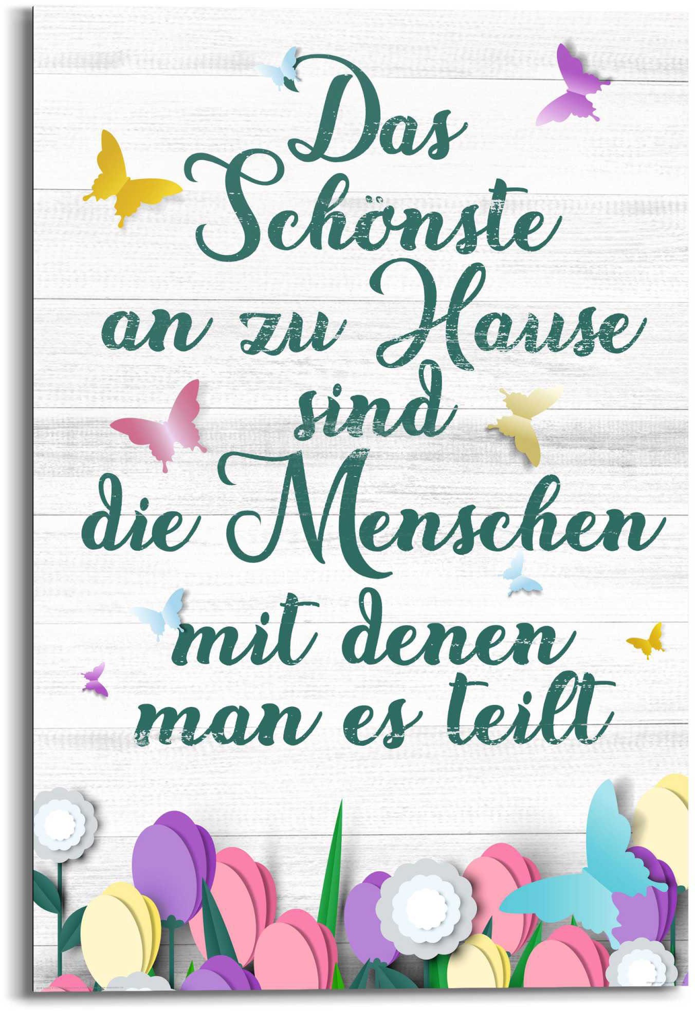 Image of Reinders! Wandbild »Wandbild Zu Hause Familien - Lebensfreude - Weisheit«, Schriftzug, (1 St.) bei Ackermann Versand Schweiz